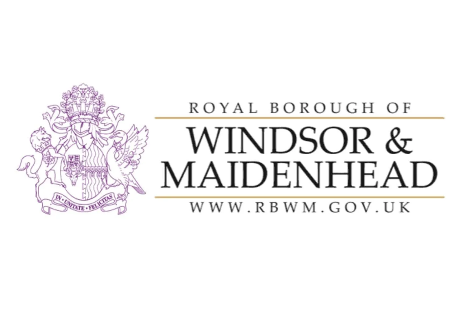 Royal Borough of Windsor and Maidenhead logo with crest and website link www.rbwm.gov.uk.