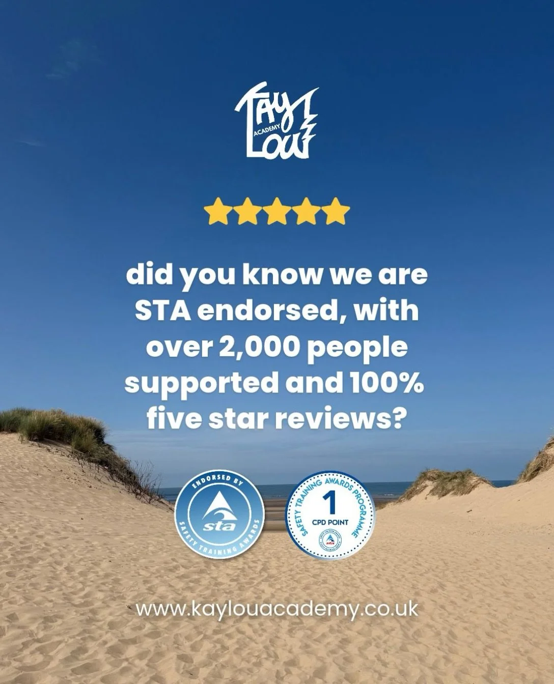 There&rsquo;s a reason we do things differently at Kay Lou Academy. 

When it comes to cold water, passion is brilliant. 

But passion alone isn&rsquo;t enough. 

You need the right education, the right skills and the confidence to put safety first.
