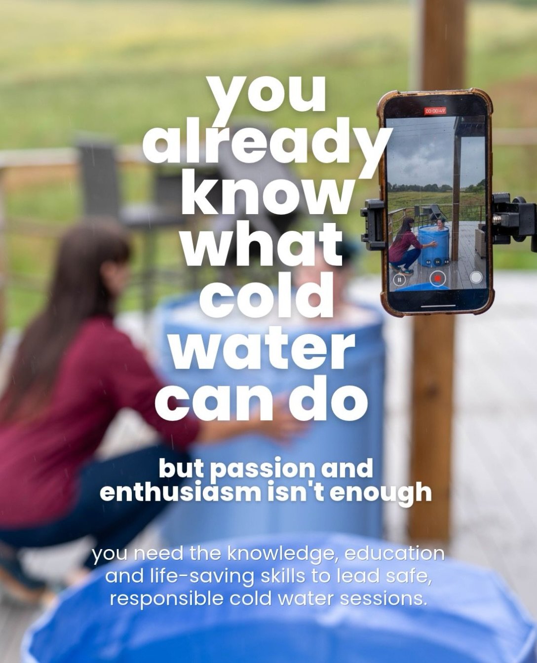 Passion is brilliant&hellip;

But when it comes to cold water, enthusiasm alone isn&rsquo;t enough.

Loving cold water yourself is one thing. Being responsible for other people&rsquo;s safety in it is another.

Do you understand cold shock, recognise