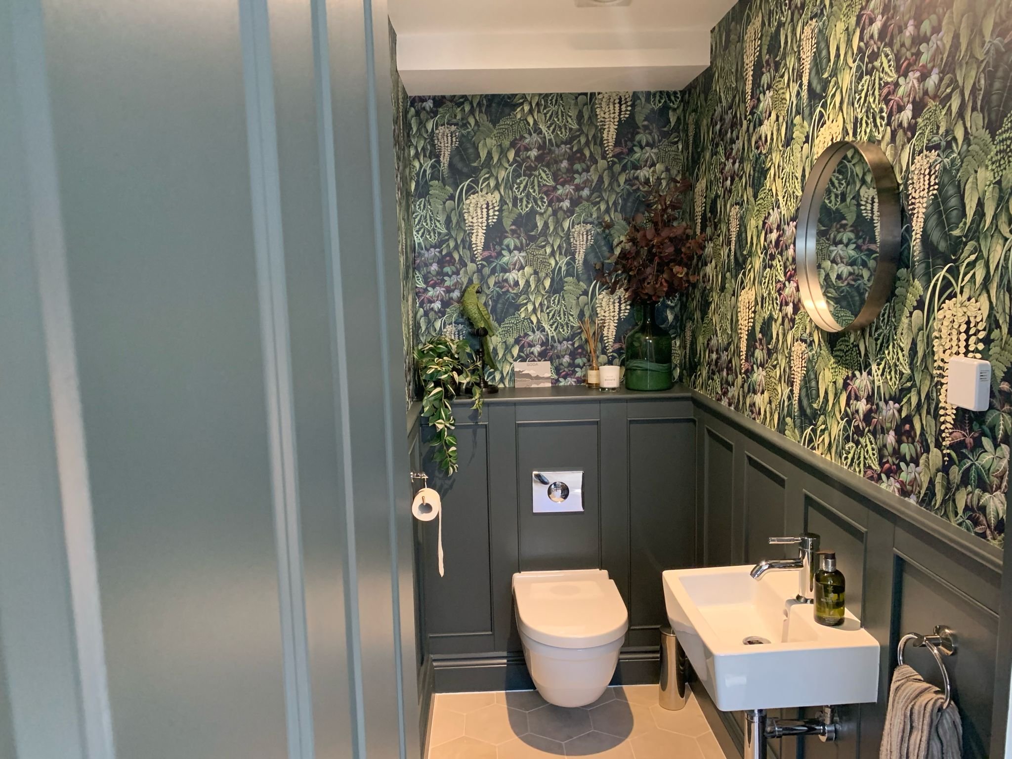 Panelling in a WC