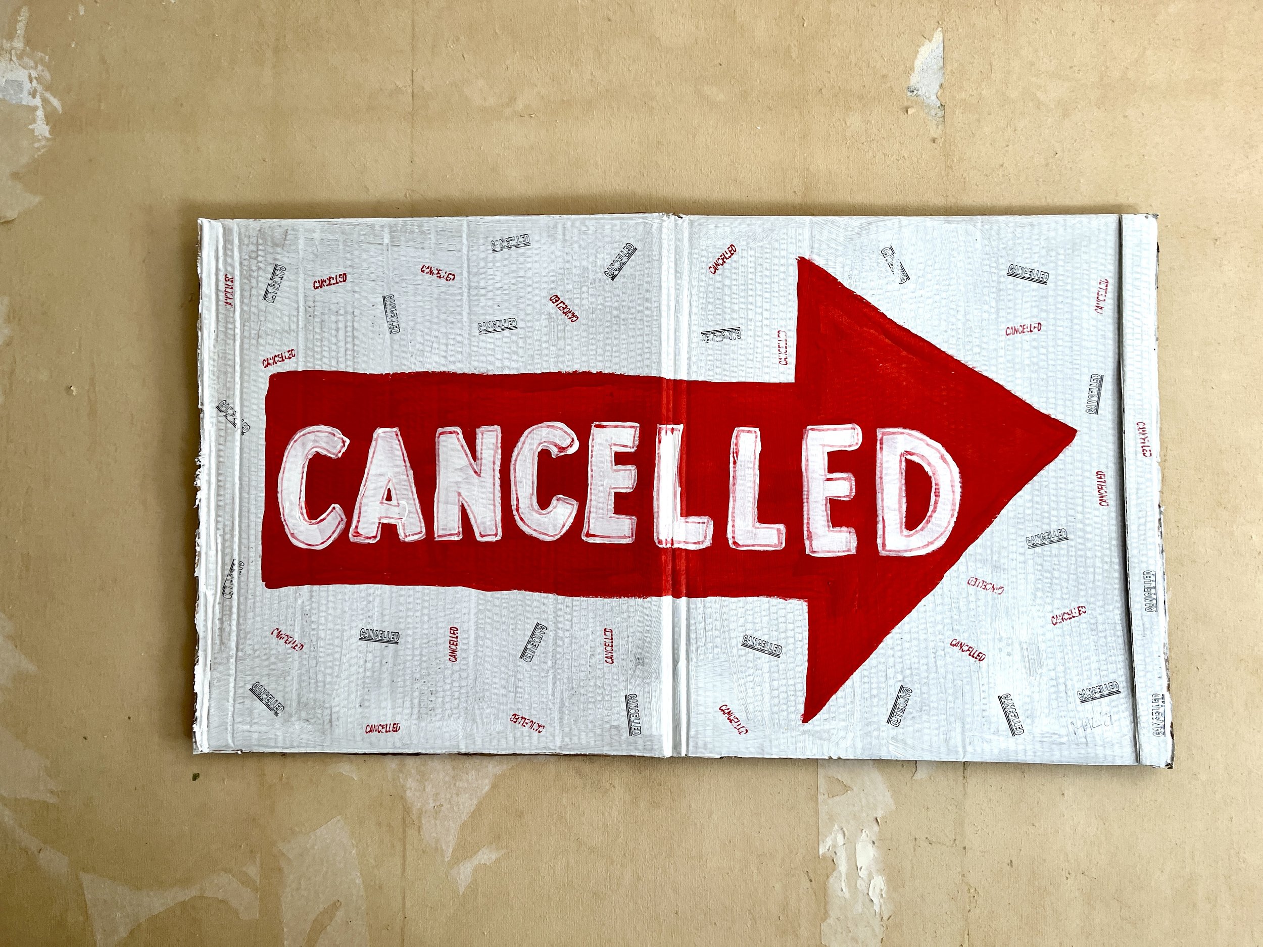 Pre-emptive
Self
Designation
(2022)
Acrylic and
rubber stamps
on cardboard