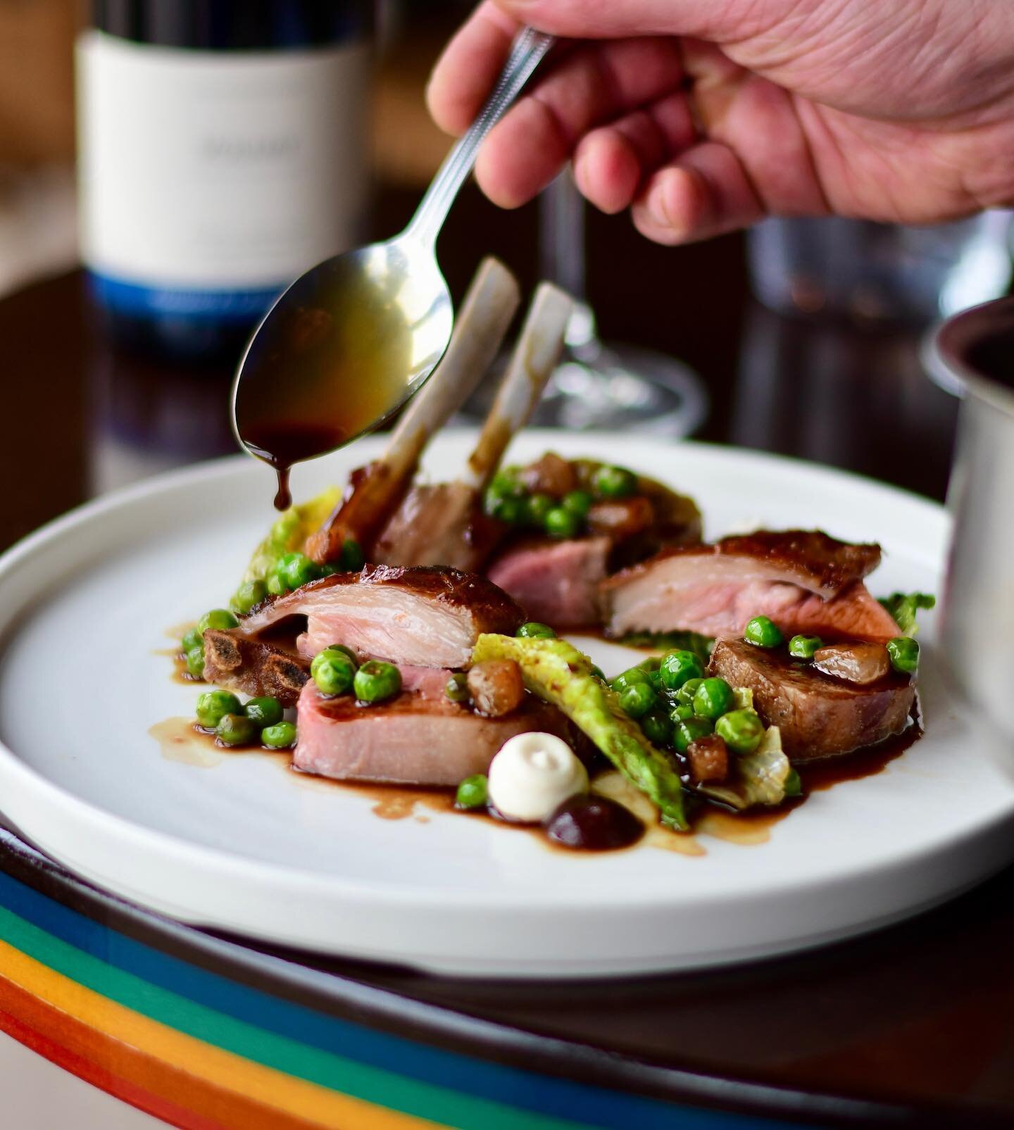 Spring is here&hellip;🌱Rack of Lamb, braised gem &amp; peas, hanging &amp; ageing lardo, almond cream!

Remember we&rsquo;re open weds - fri for a la carte menu and on the weekends we have our special Ping Presents evenings this week we have our Fis