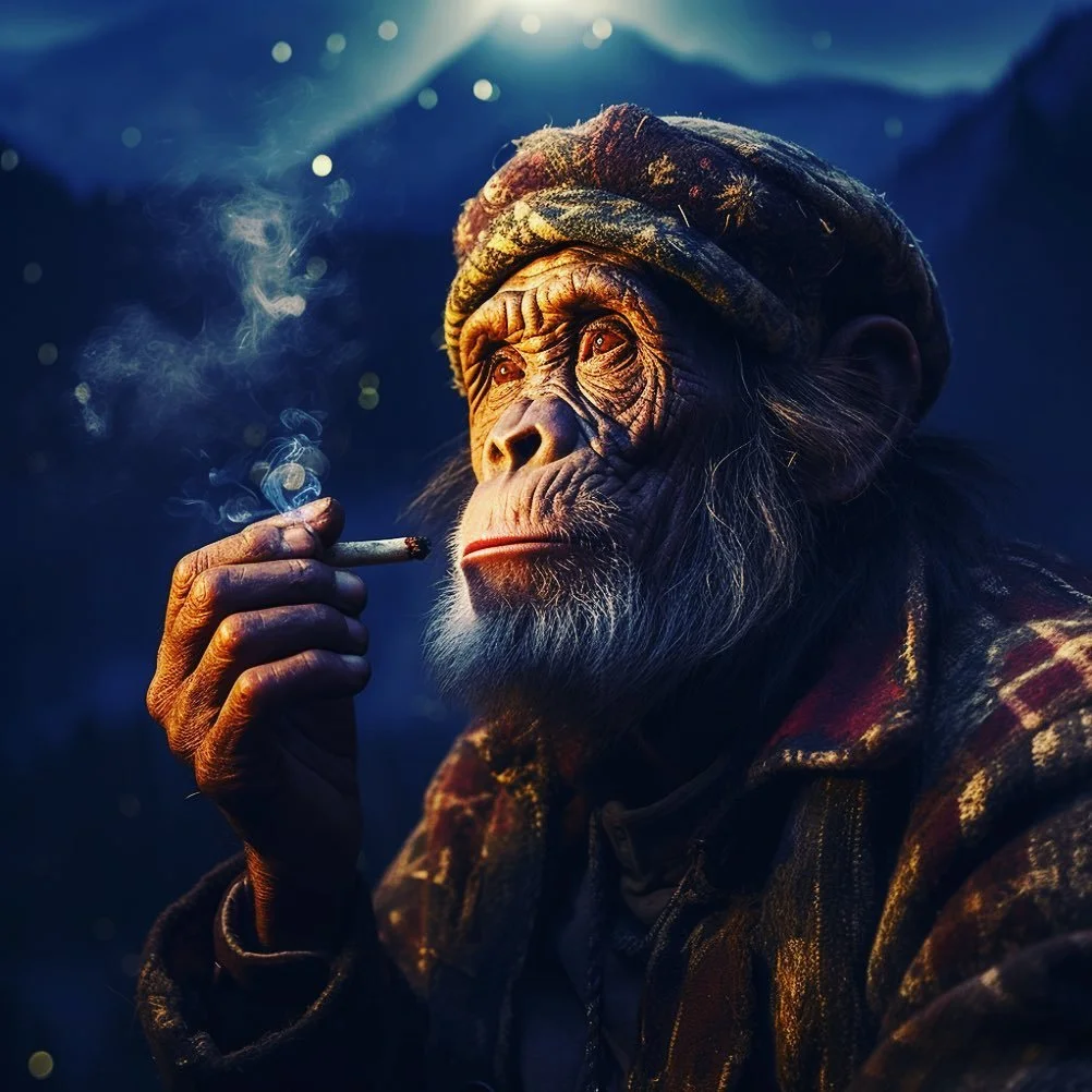 A chill chimp