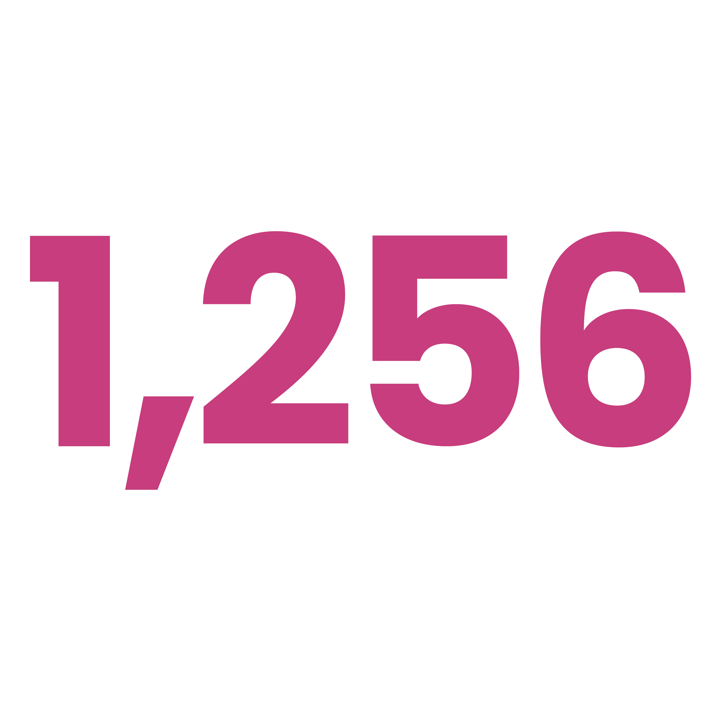 Large pink numbers '8 5 6' on a black background.