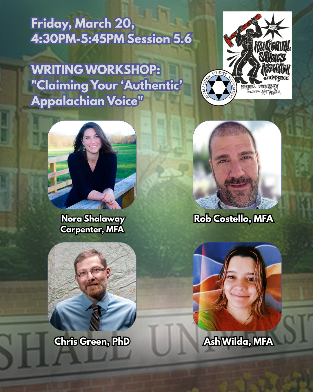 Writing Workshop: Claiming Your Authentic Appalachian Voice