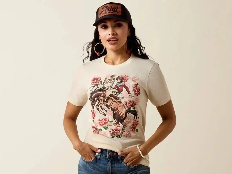 Ariat x XOXO Bronc Rider Rose T-Shirt