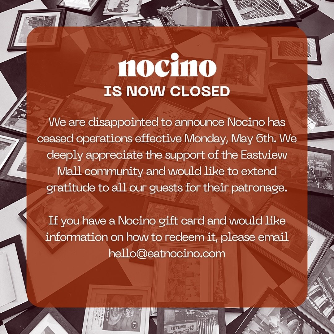 Nocino is closed. Thank you all for your support🙏
