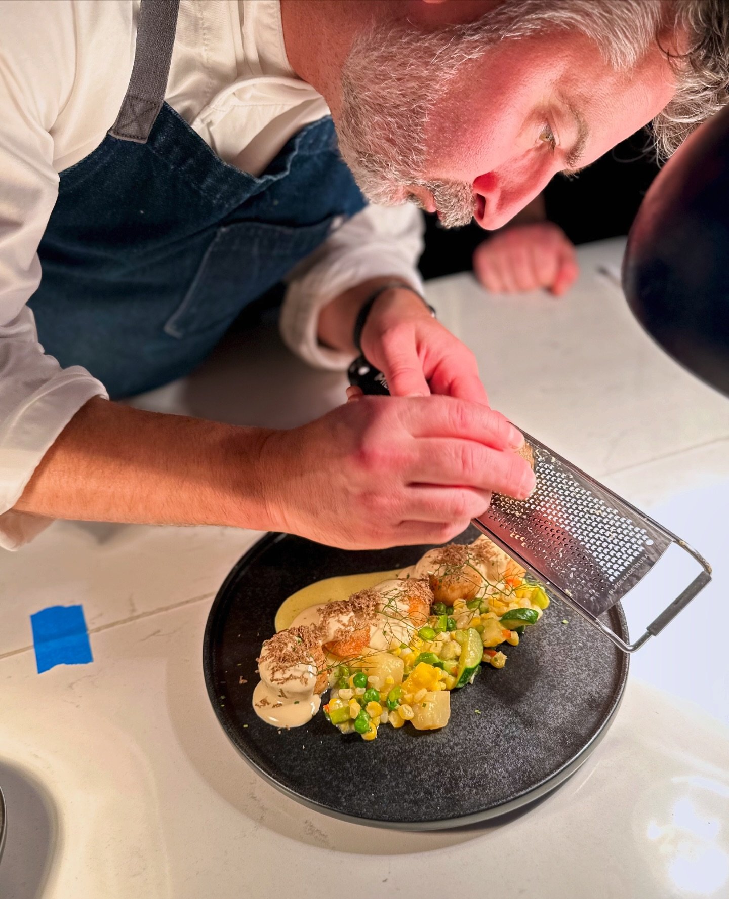 new menu ✨ chef&rsquo;s kiss 🤌

Pan Roasted Scallops &bull; sweet corn succotash, fingerling potatoes, truffle, soy beurre blanc 🌱
