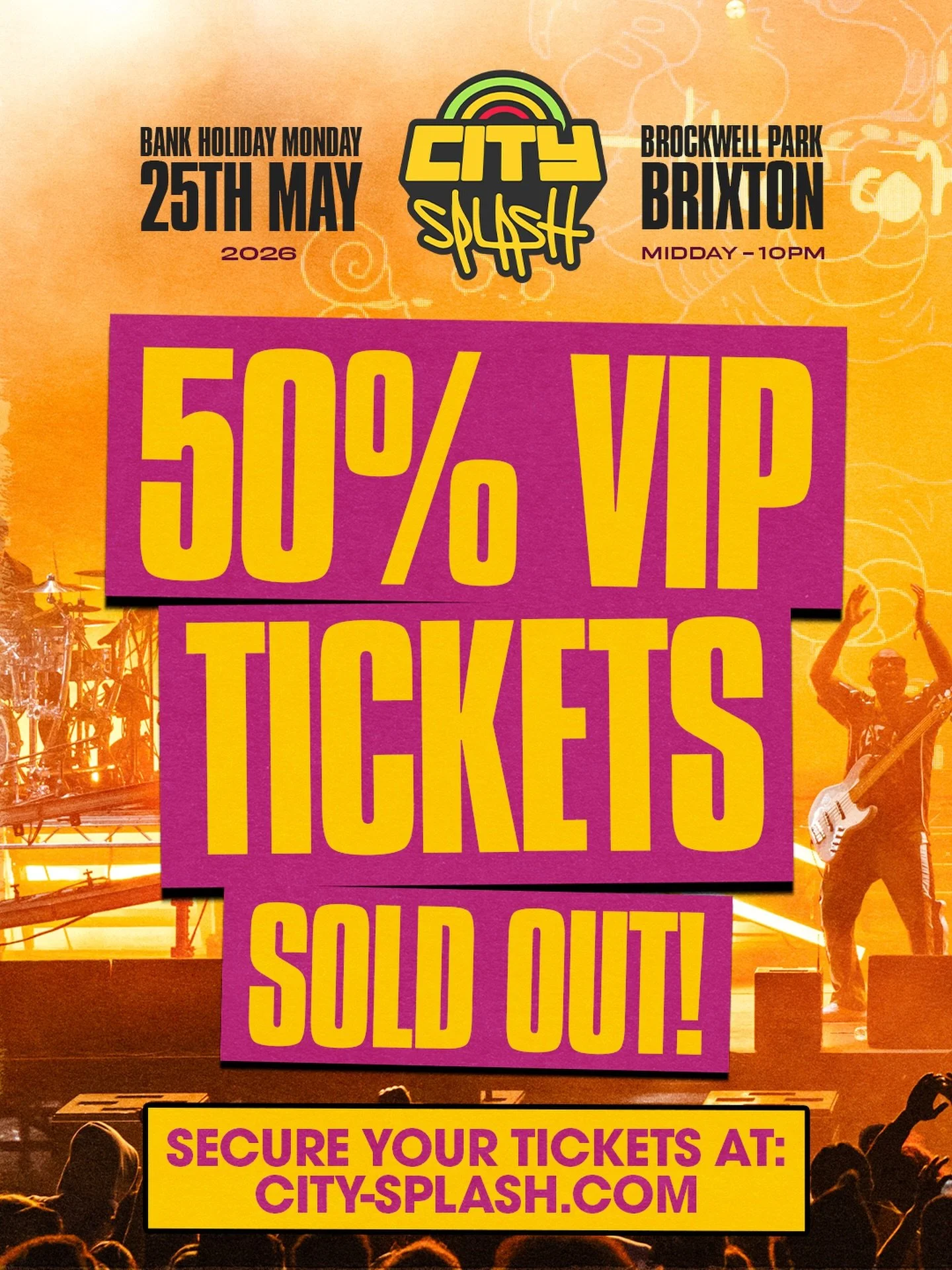 50% of ALL VIP tickets SOLD OUT. 🎫

Don&rsquo;t miss out on the VIP experience for the biggest City Splash yet. Secure your spot now 💛

#TheHomeOfCulture #CitySplash