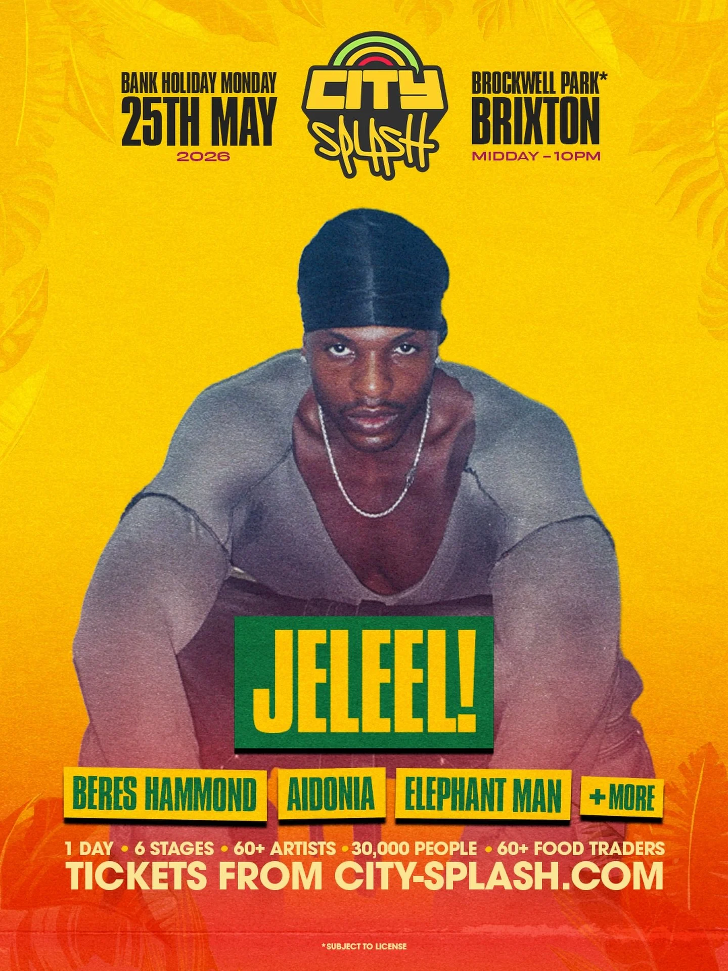 Jeleel! is set to bring that REAL RAW energy to the City Splash stage in London this May! This is afro infused rap at its finest! You already know ALL the ladies are stepping out for this one 🔥🔥

Grab a ticket via the link in our bio today, trust u