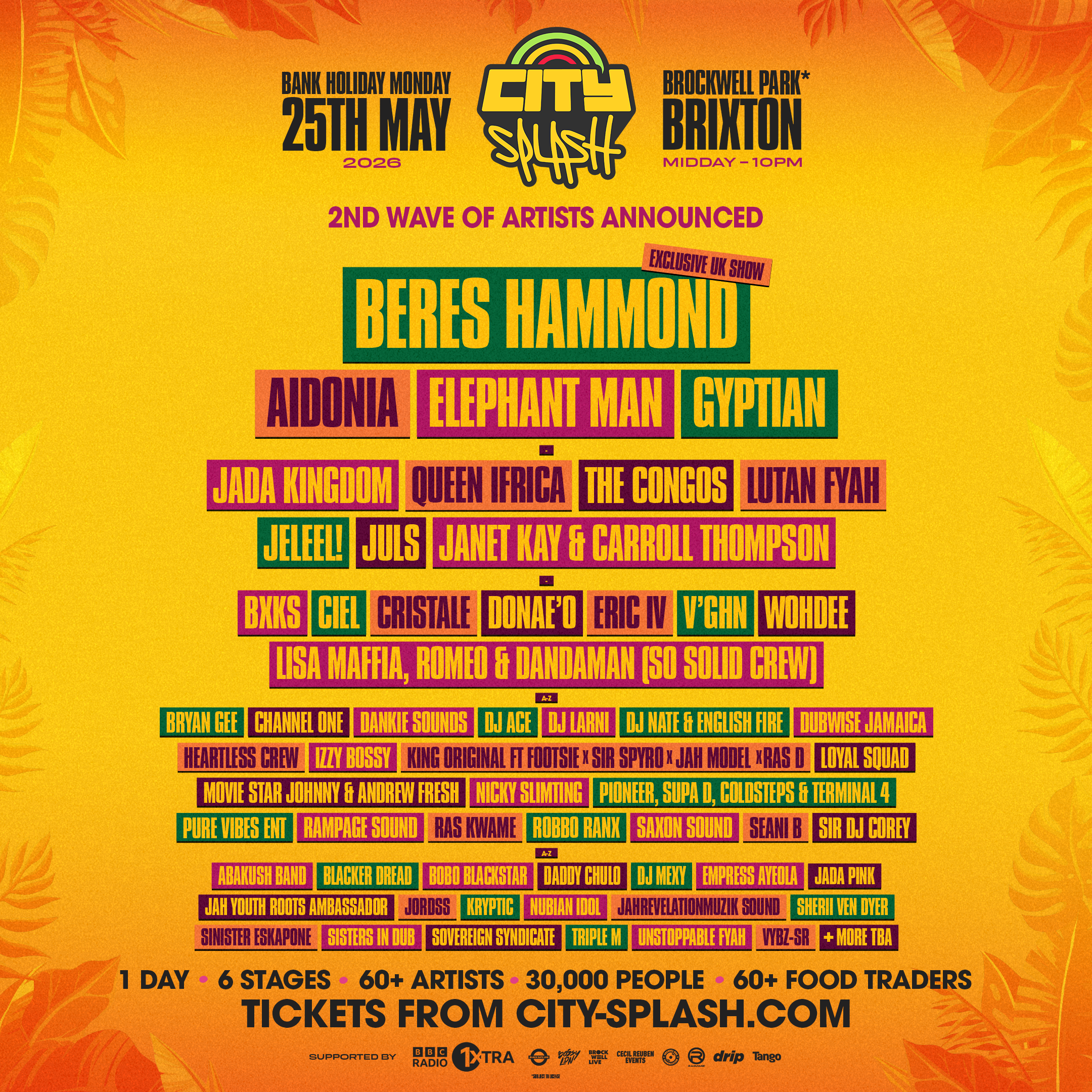 City Splash 2026. Our Biggest Lineup Yet.