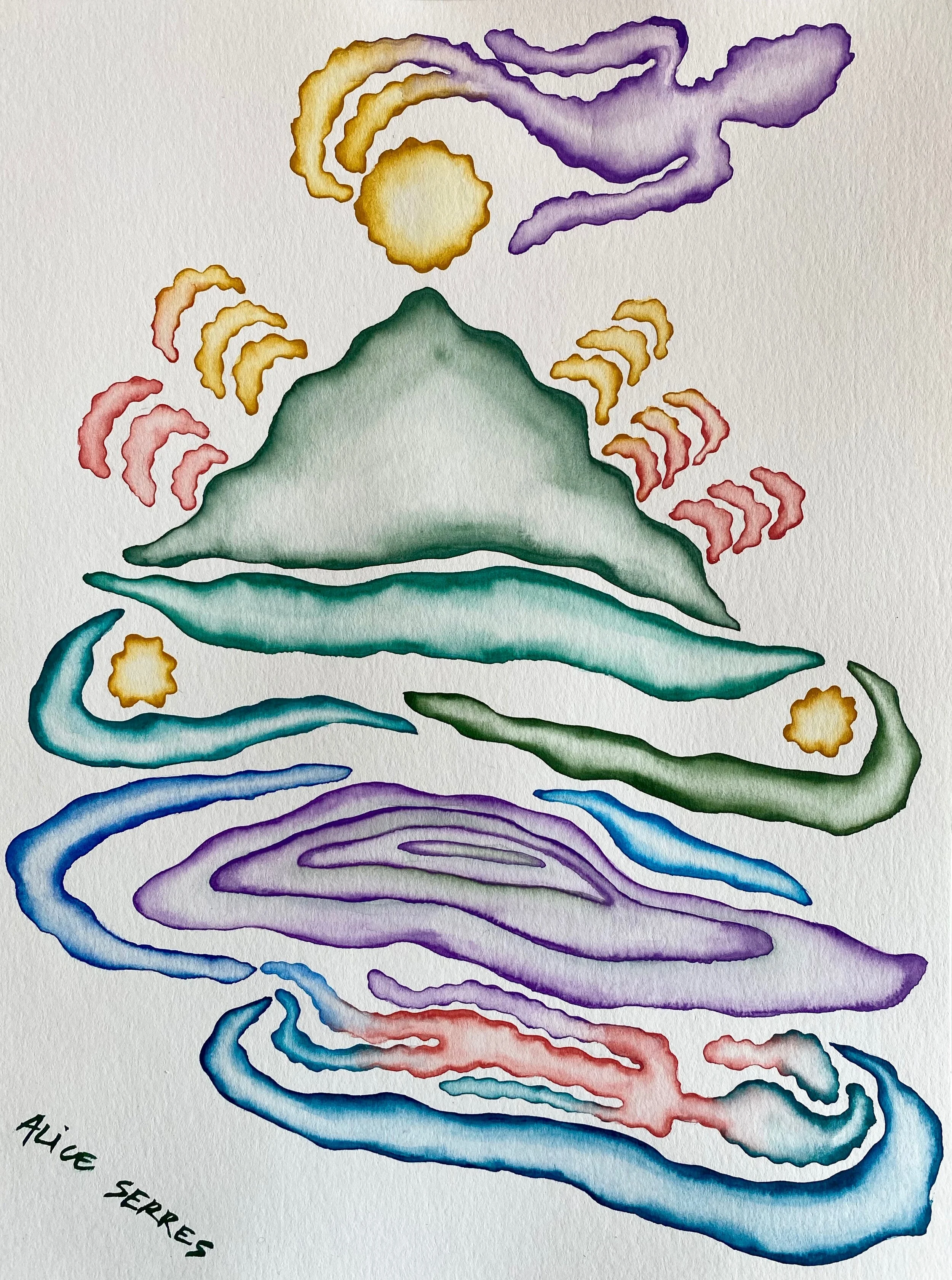 Ascend | Watercolor on Paper | 9''x12'' | 2021