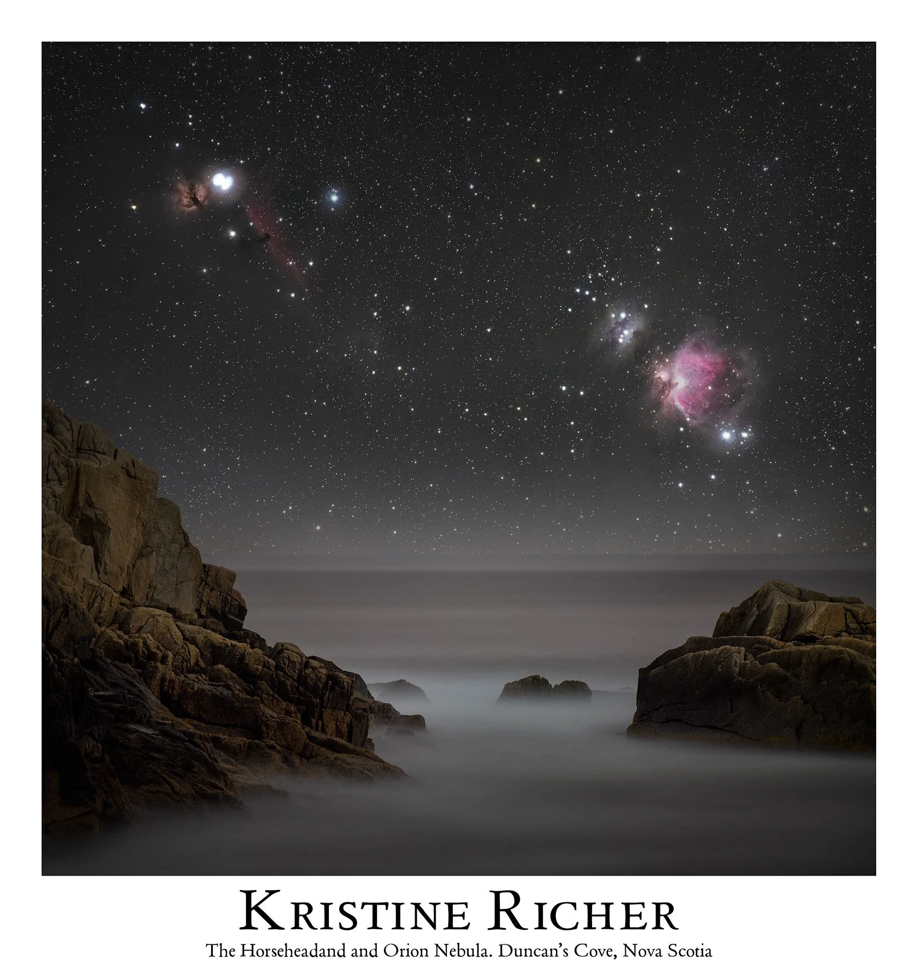 Horsehead and Orion Nebula at Duncan's Cove.