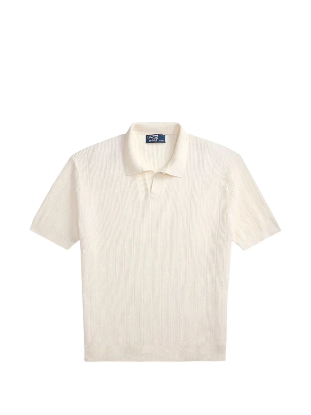 Polo Ralph Lauren Textured Linen Short-Sleeve Polo — Pale Cream