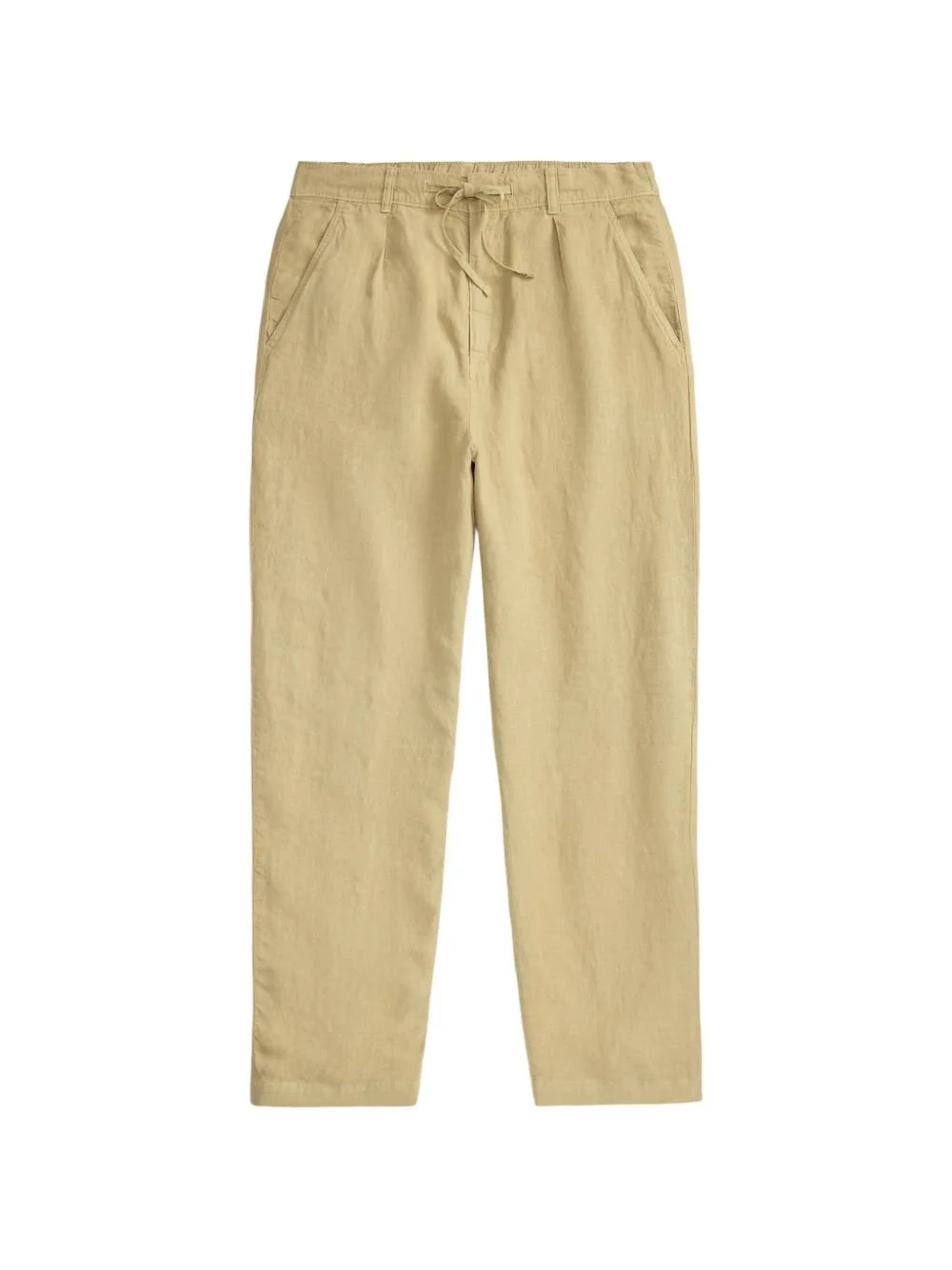 Polo Ralph Lauren Linen Drawstring Trousers — Beige