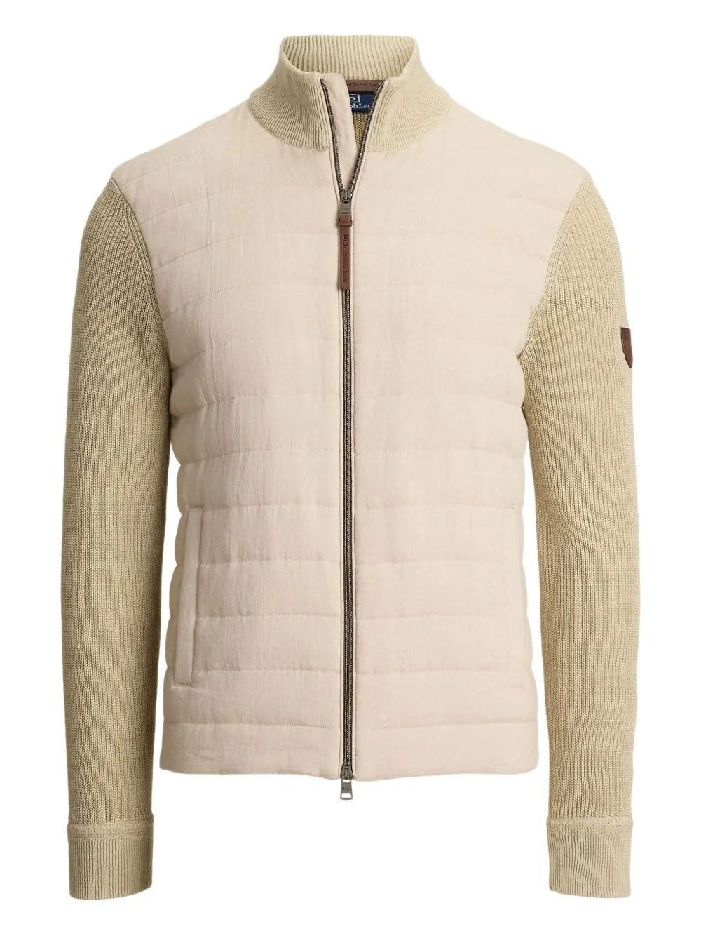 Polo Ralph Lauren Linen Full-Zip Padded Jacket — Beige Linen