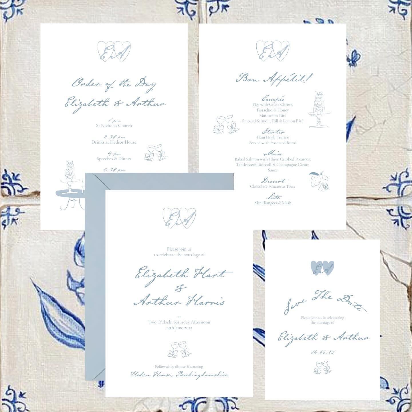 The Something Blue Wedding Stationery Set 🤍

This set can be personalised to tell your wedding story. With an optional heart shaped Save The Date and pastel blue envelopes, this set is cute and chic for a summer wedding.

Head to our website to enqu