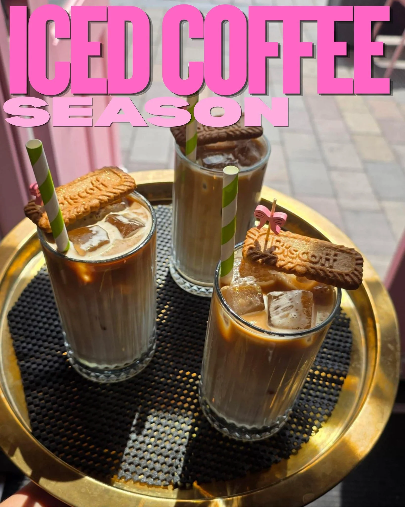 Join us tomorrow from 12pm for a delicious iced coffee! Or a cocktail. Your choice 🍹 #Audrey #leicester #cocktails #bottomlessbrunch #afternoontea #prosecco #happyhour #ıcedcoffee