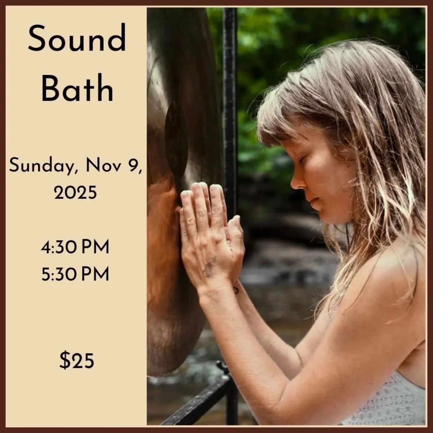 Grateful to return to @annoartem for another Sound Bath journey. An hour of live sound meditation featuring gong, handpan, singing bowls, chimes, drums, and more. Expect waves of sound that calm the nervous system, support deep rest, and invite quiet