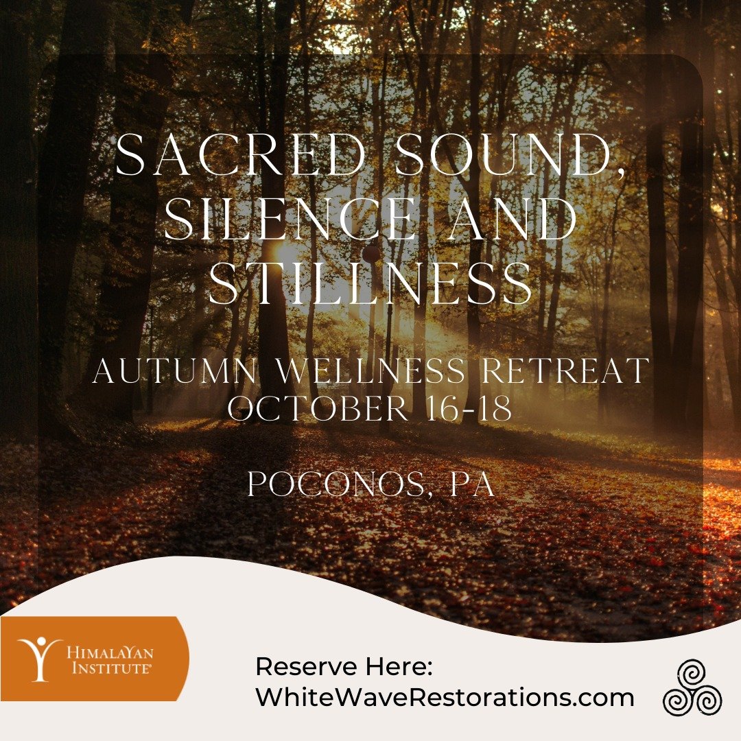 Save the Date! 🍂

As we are preparing for the second annual sold-out &amp; wait-listed Springtime Sacred Sound, Silence &amp; Stillness retreat at Himalayan Institute, I am grateful to share that there will be an Autumnal edition this year. 

Detail