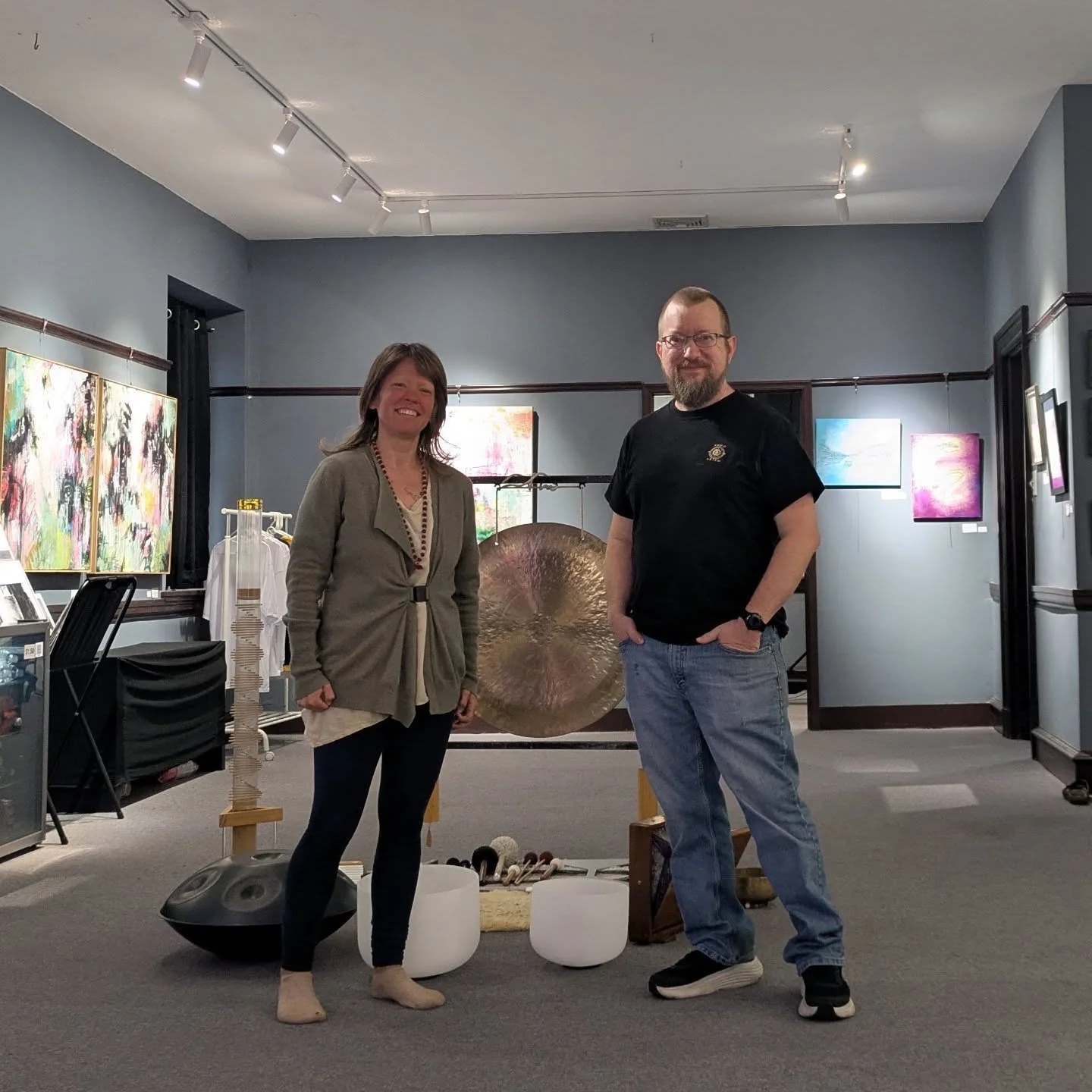 Super grateful for my friends Anthony and Danielle at @annoartem in Pottstown for hosting second Friday soundbaths with such care and hospitality. 🤍

If you haven't been, you must. The curation of gallery walls is always impeccable and with such inc