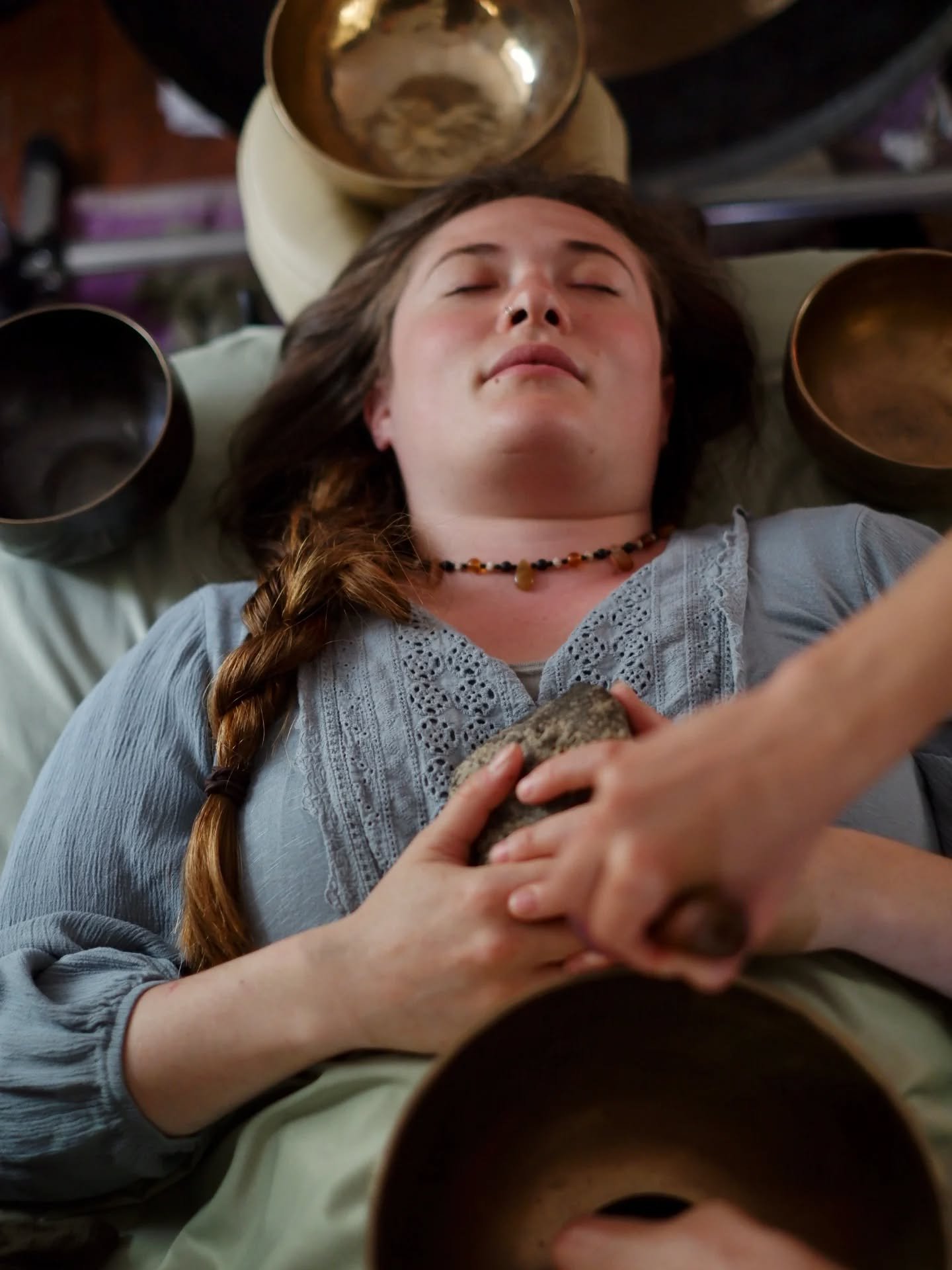 Reflections of a First Time Private Sound Recipient:

&ldquo;Initially the experience opened my heart, chest space which often feels tight and suffocating. What a relief to feel this change. 
The singing bowl on my tummy opened my hip area. A perfect