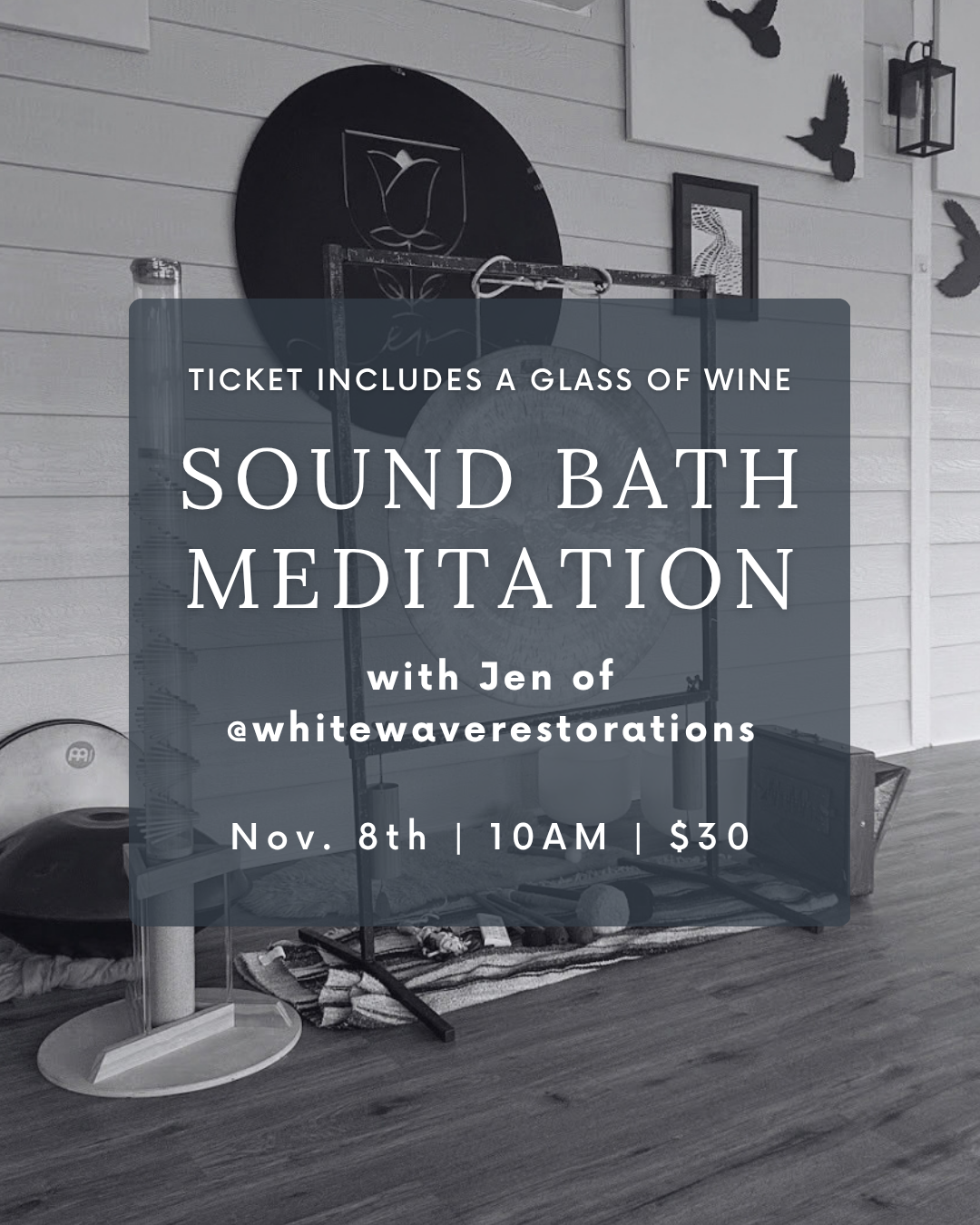 Soundbath Meditation at the Winery