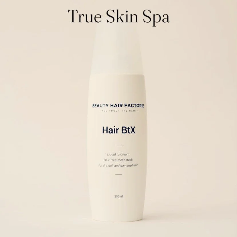 NEW TO TRUE SKIN SPA ✨ Hair BtX &mdash; $45

Your hair deserves a treatment, too. 🤎

Introducing Hair BtX, our newest restorative hair treatment designed to bring dry, dull, brittle or damaged hair back to life. This intensive treatment helps streng