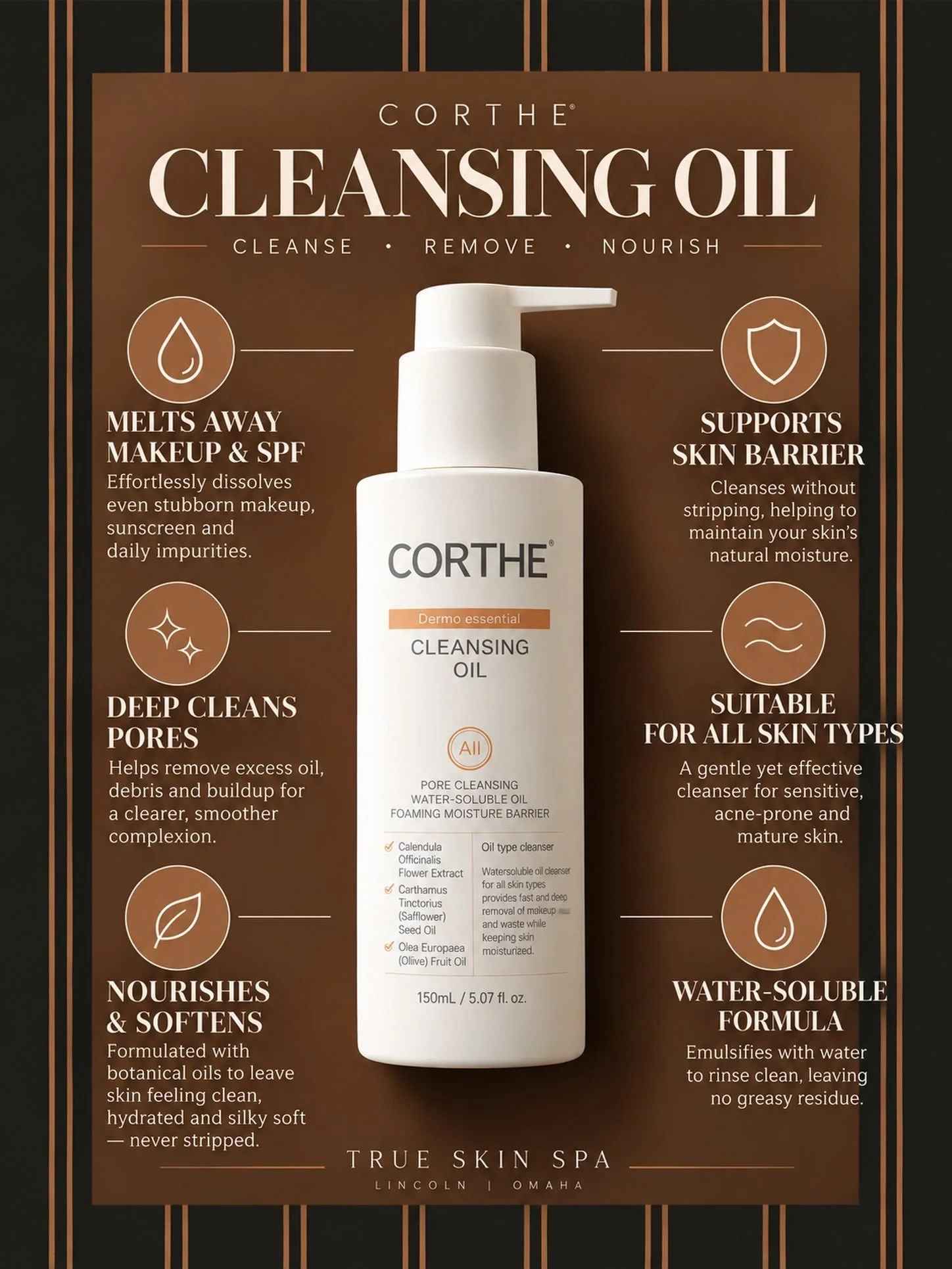 This is a must have staple in my bathroom AND treatment room. We love double cleansing with this oil cleanse. Removes all makeup from the day and leaves your skin silky soft. 

Available at True Skin Spa

#oilcleanse #koreanskincareroutine #doublecle
