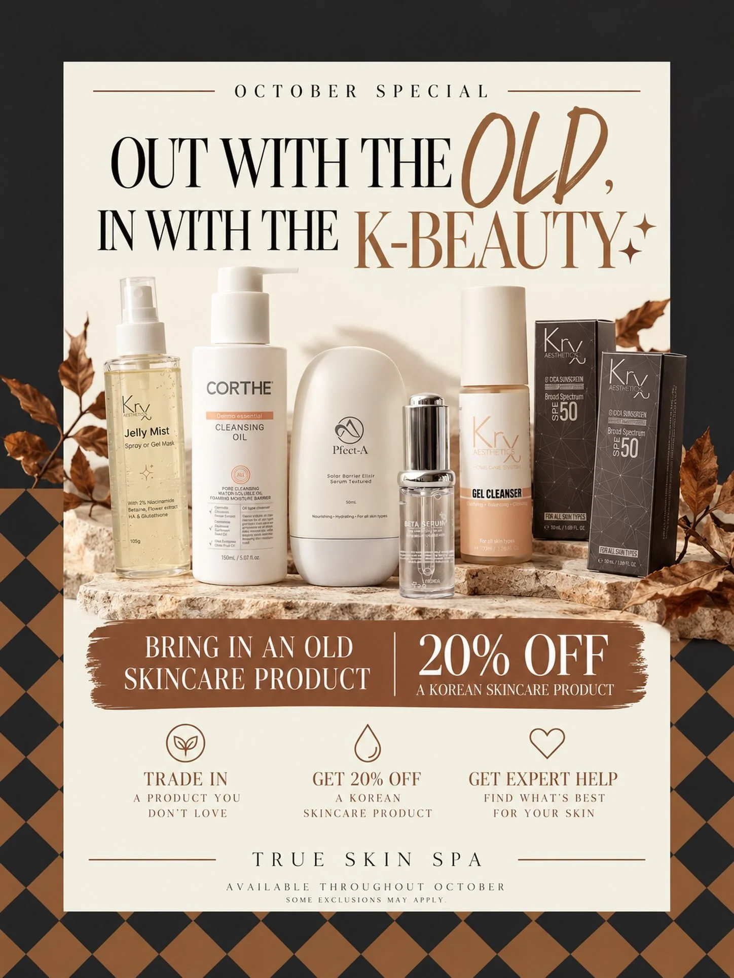 October Special 🚨

This month, we&rsquo;re doing something a little different.
 
We want YOU to focus on your at-home skincare&mdash;because what you&rsquo;re doing at home matters just as much as what we&rsquo;re doing for you in the treatment room