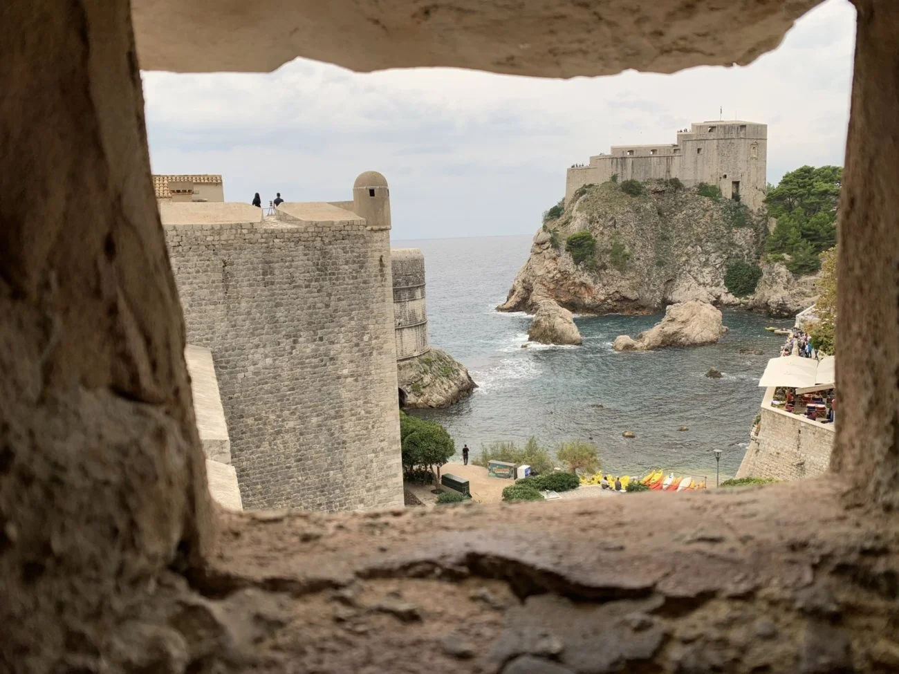View out of the walls of Dubrovnik