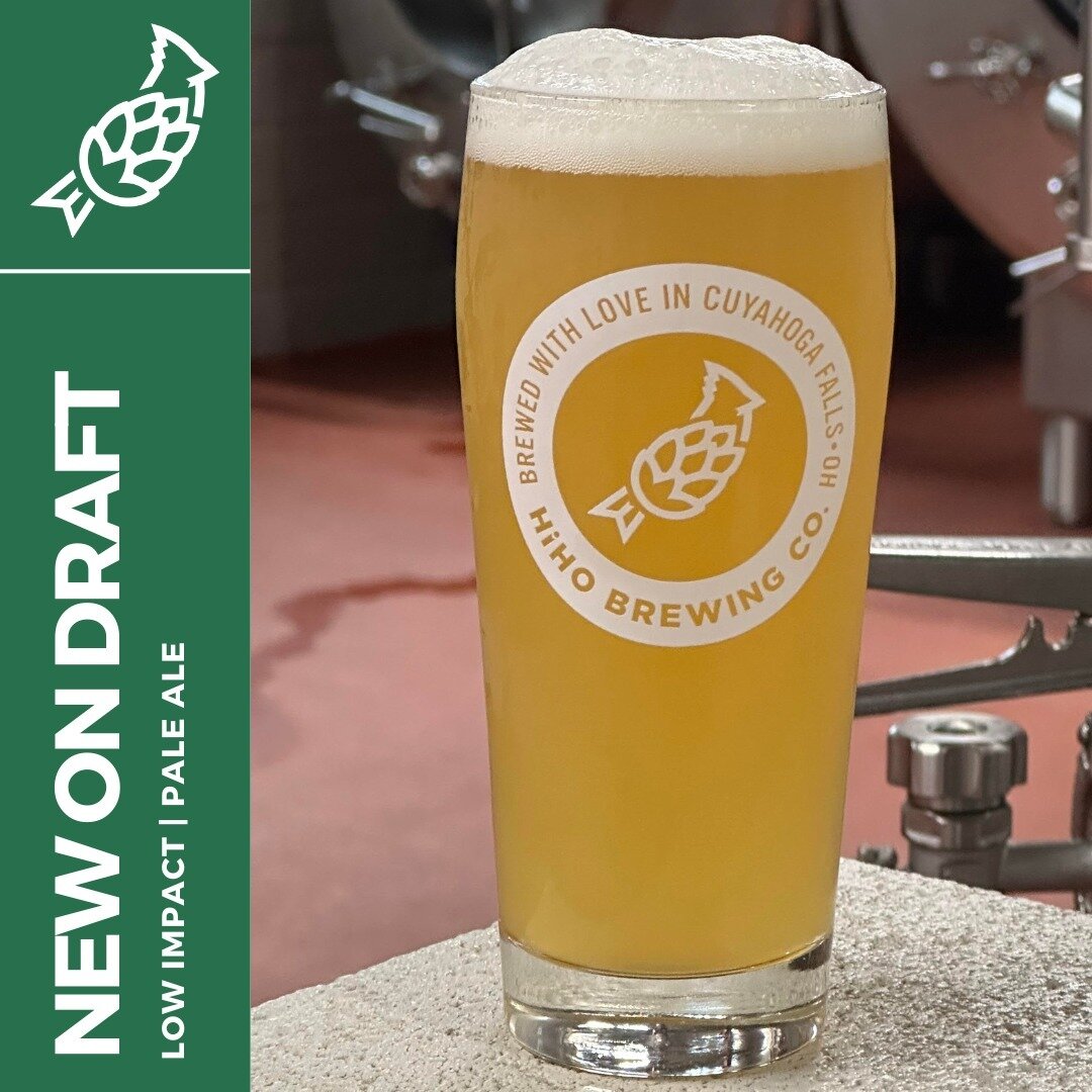 NEW ON DRAFT: LOW IMPACT | PALE ALE | 5.3% ABV 🍻

Our annual Earth Day beer is here! Low Impact Pale Ale is brewed with Ohio grown ingredients from Haus Malts in Cleveland and Auburn Acres in Chagrin Falls. It has an upfront aroma of oranges and pea