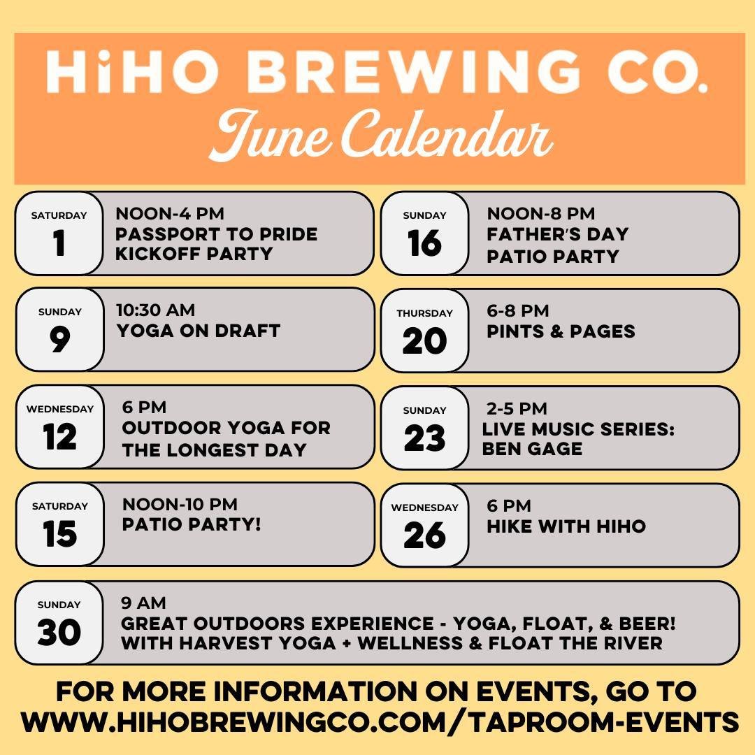 June starts THIS weekend! Check out our calendar with all the events coming up. We can&rsquo;t wait to see you in the taproom! 🍻

Click the link in our bio for more information on our events.

#hihobrewingco #cuyahogafalls #akronohio #cleveland #sum