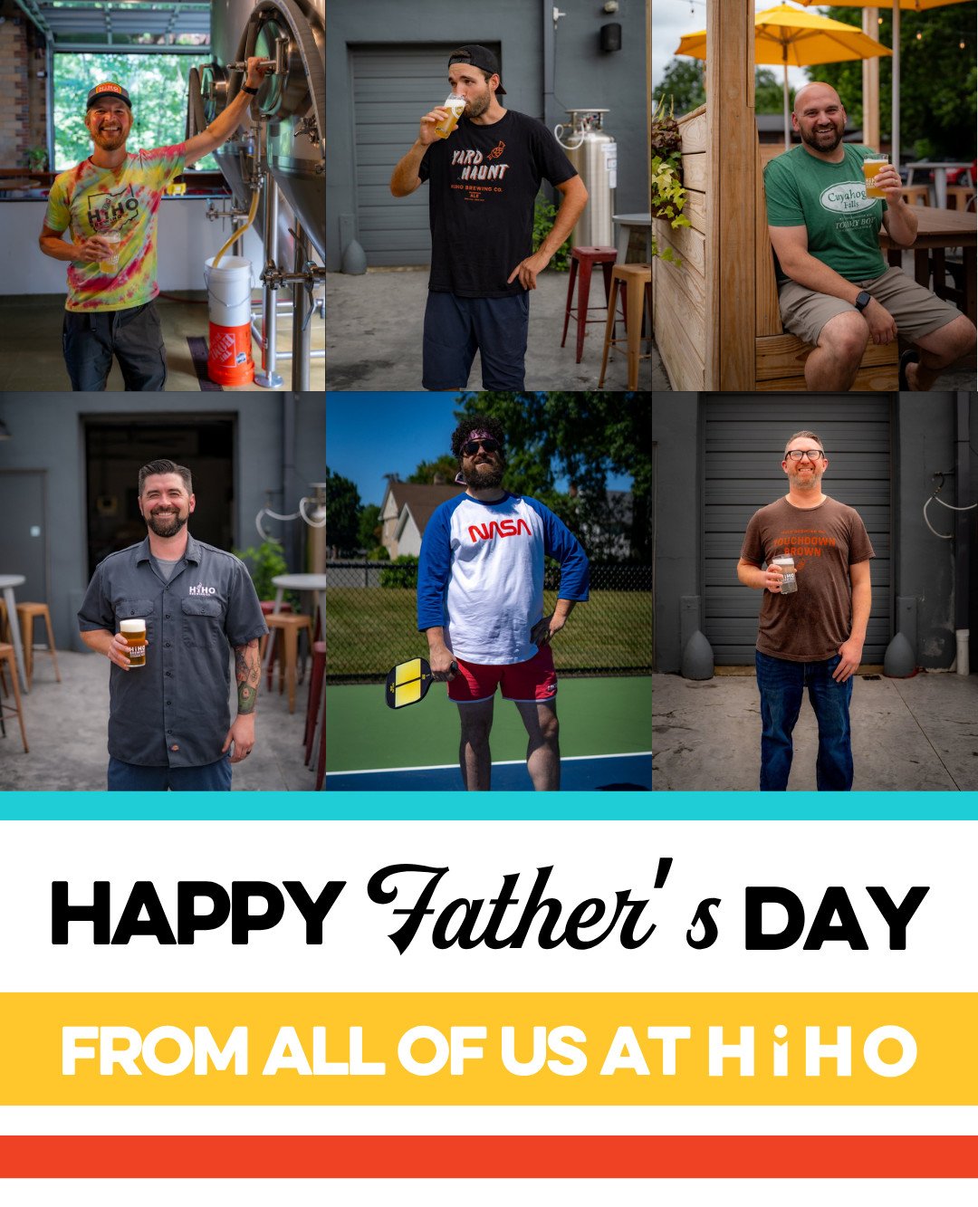 Today, we&rsquo;re raising a glass to all the amazing dads out there🍻 

Jon, Brooks, Doug, Micah, Ben, and Mark, thank you for your jokes, your hard work, your dad energy, and your love for great beer! 

Happy Father&rsquo;s Day from all of us at Hi