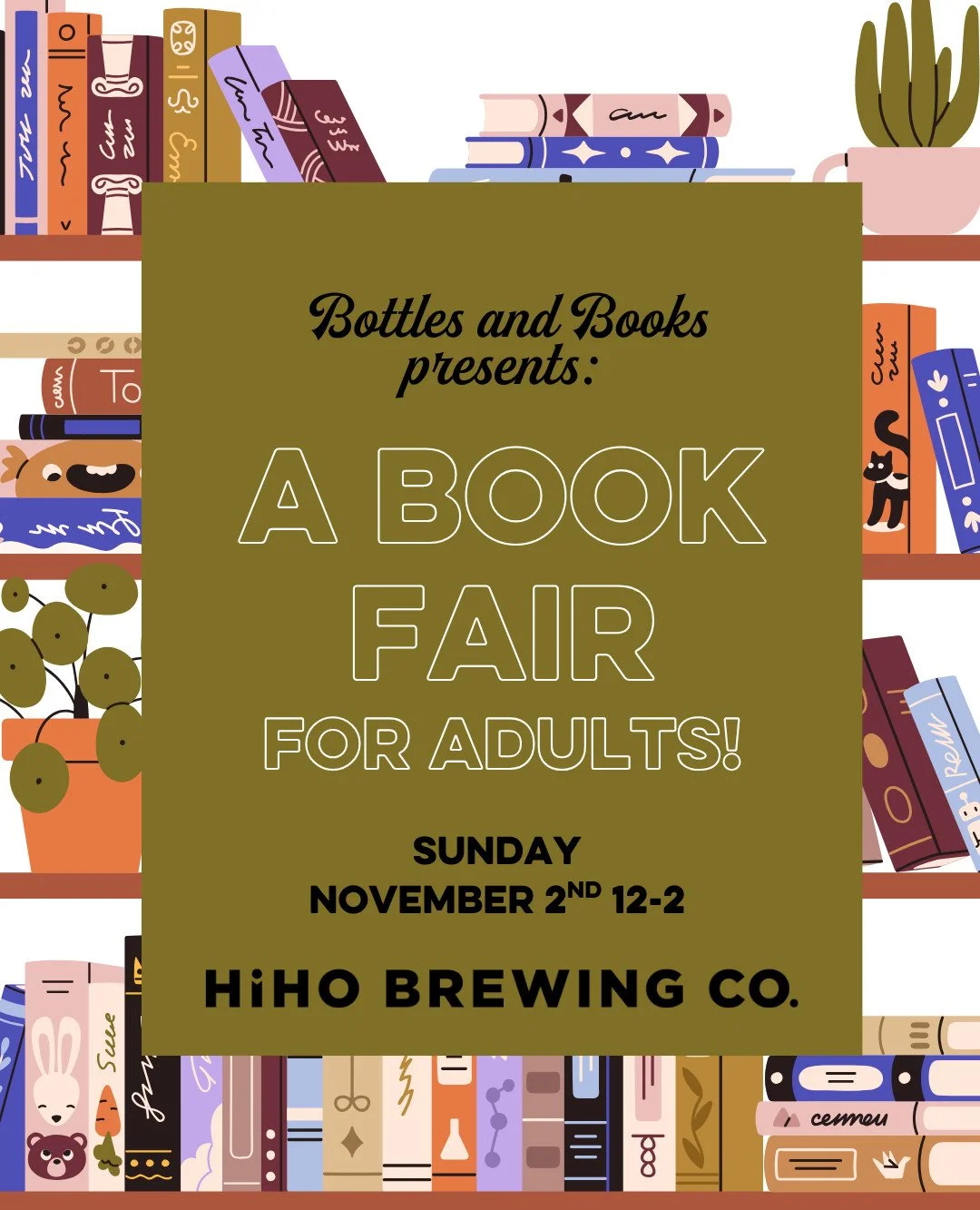 Calling all bookworms! Come join Bottles and Books for a fun-filled Pop-Up Adult Book Fair. This unique event is the perfect blend of books, drinks, and great company. Whether you're searching for your next page-turner, enjoying your favorite beverag