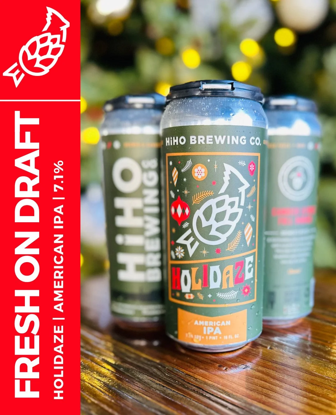 FRESH ON DRAFT: Holidaze❄️🎄

A full-bodied, juicy American IPA with a punch of candied citrus. This beer will be sure to brighten your Holidaze...one sip at a time.

Holidaze is another staff favorite, come spread some holiday cheer and have a pint 