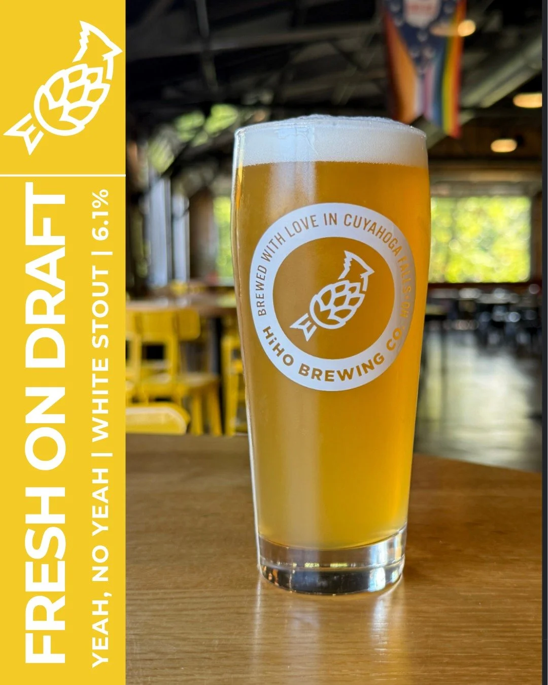 Guess what&rsquo;s back?!?

FRESH ON DRAFT: Yeah, No Yeah🍻

Don&rsquo;t let your eyes deceive you, our White Stout boasts notes of baker&rsquo;s chocolate, roasted coffee, and vanilla.

We missed this beer and hope you did too. Stop in and have a pi