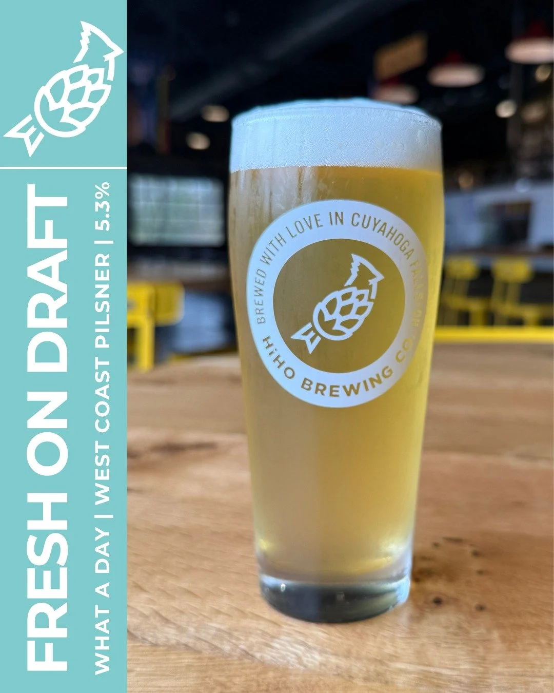 FRESH ON DRAFT: What A Day🍻

This West Coast Pilsner is exactly what it sounds like; a perfect platonic relationship between a West Coast IPA and an American Pilsner that's dry hopped with Mosaic.

No matter if you had a good or bad day, stop down a