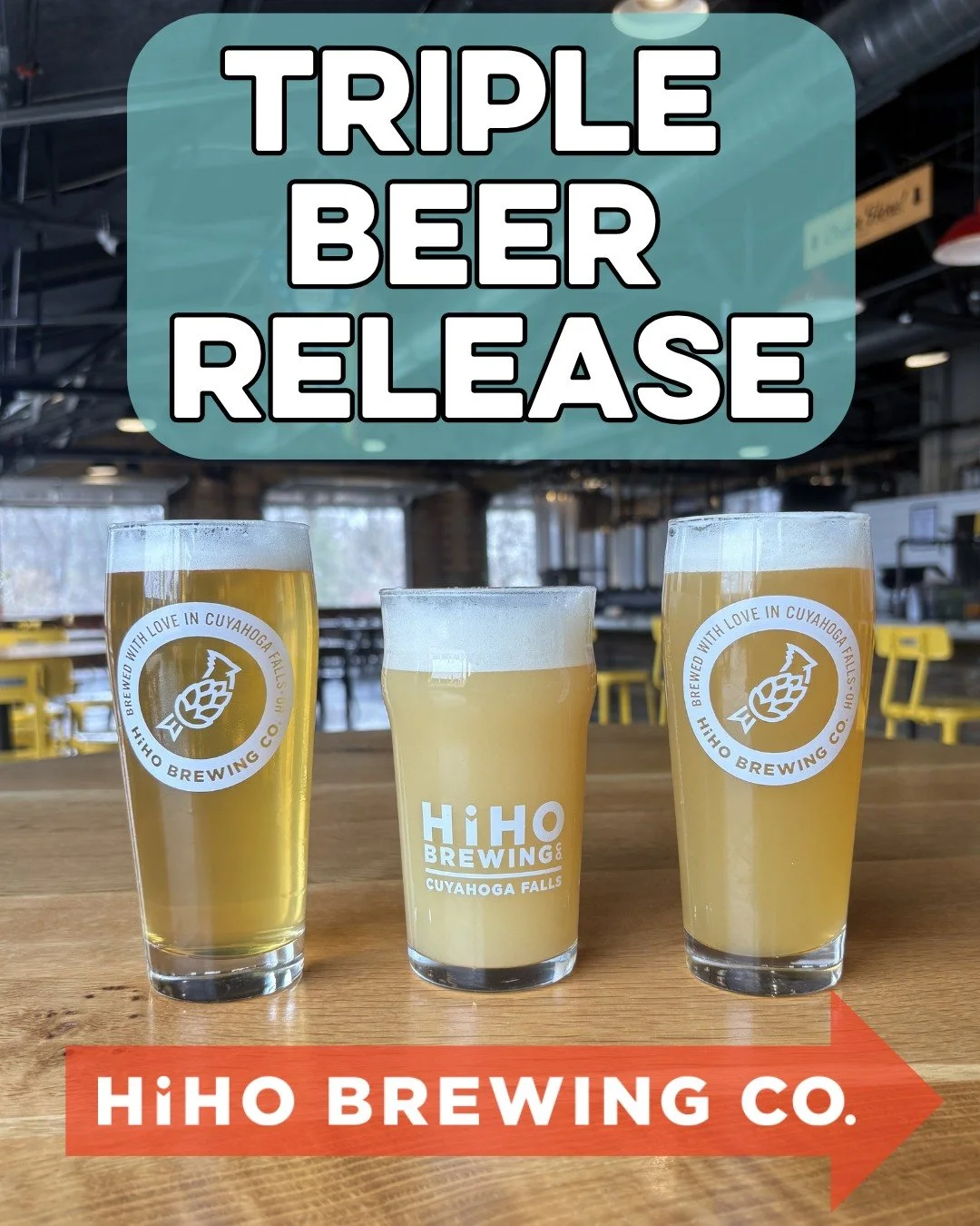 TRIPLE BEER RELEASE WEEK!🎉

Two new beers, one returning classic:

CUYAHOGA CABANA 🏖️ - Our tropical style West Coast IPA is brewed with massive amounts of Motueka, then dry-hopped with Mosaic and Elani to round out a fruit basket of guava, pineapp