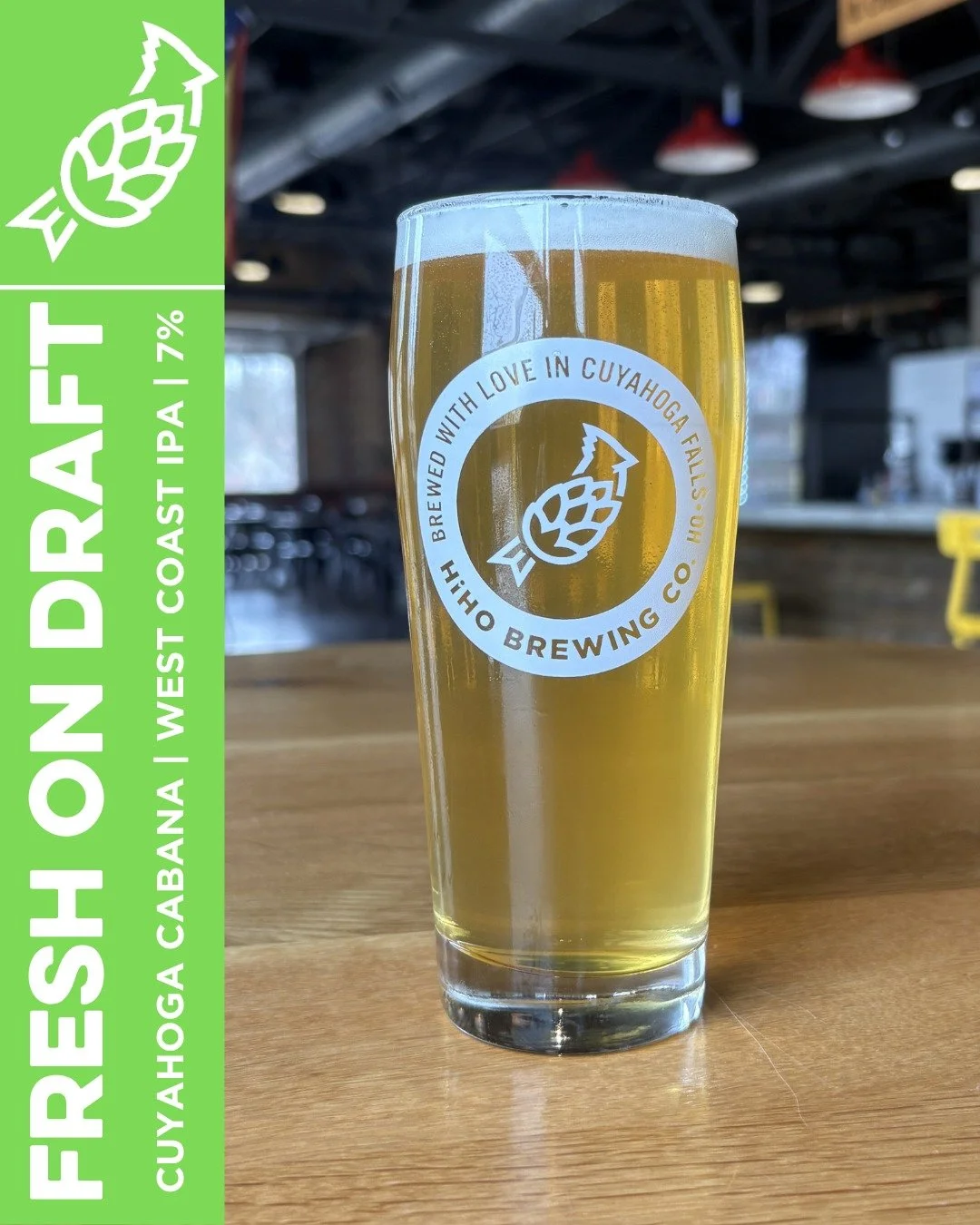 FRESH ON DRAFT: Cuyahoga Cabana🏖️

Our tropical style West Coast IPA is brewed with massive amounts of Motueka, then dry-hopped with Mosaic and Elani to round out a fruitbasket of guava, pineapple, lime, and grapefruit. 

It's a tropical cabana on t