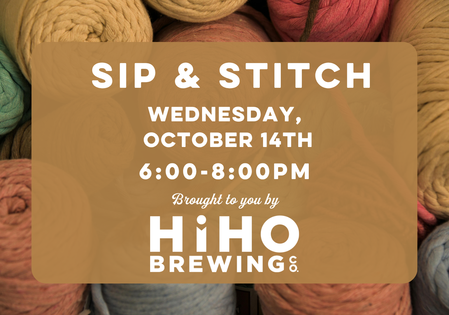 Sip &amp; Stitch