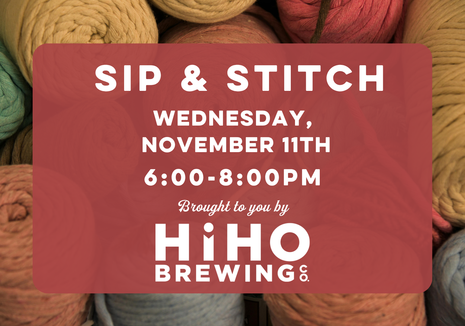 Sip &amp; Stitch