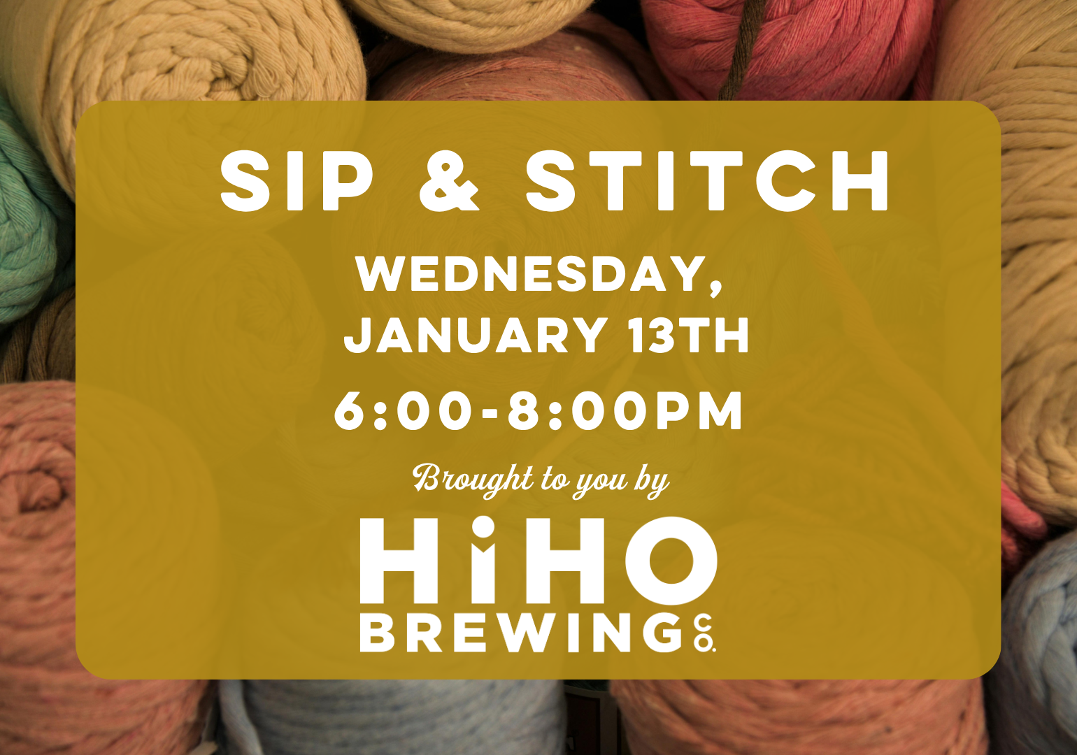 Sip &amp; Stitch