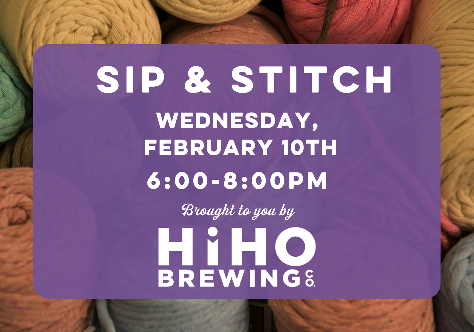 Sip &amp; Stitch