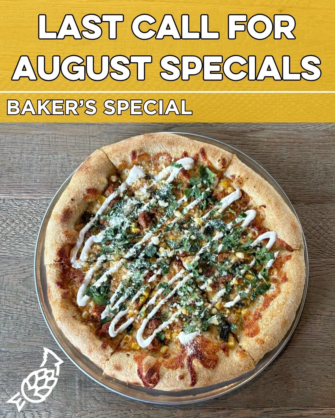 Last call for AUGUST SPECIALS! 

Stop in this weekend to enjoy the last of these seasonal favorites🌽🍅🫐

Baker's Special: @szalays_farm_market sweet corn roasted with elote spices, Dumas chorizo, roasted poblano peppers &amp; freshly shredded 3 che