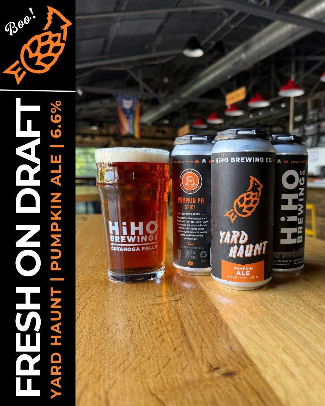 FRESH ON DRAFT: Yard Haunt🍻

Named after the spooky yard displays in The Falls, Yard Haunt is a heavily spiced pumpkin ale brewed with pumpkin spices and Madagascar vanilla - like pumpkin pie. BOO!

Stop in this week and try one of our favorite seas