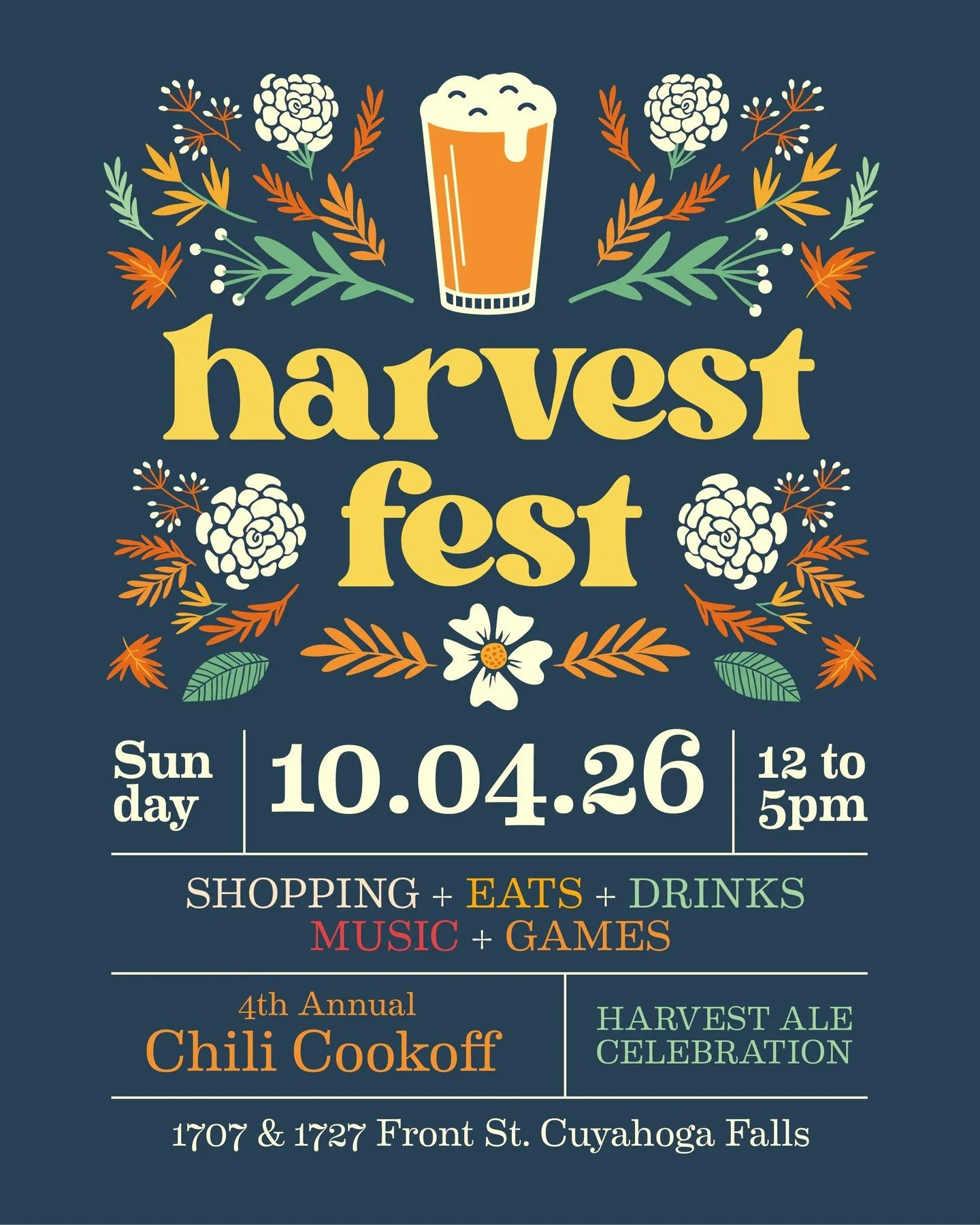 Join us on Sunday, October 4th from 12-5 PM for our Annual Harvest Fest &amp; Chili Cookoff!

We are celebrating the start of fall with a day packed with local vendors, community partners, live music all day, good food &amp; plenty of HiHO beer. We w