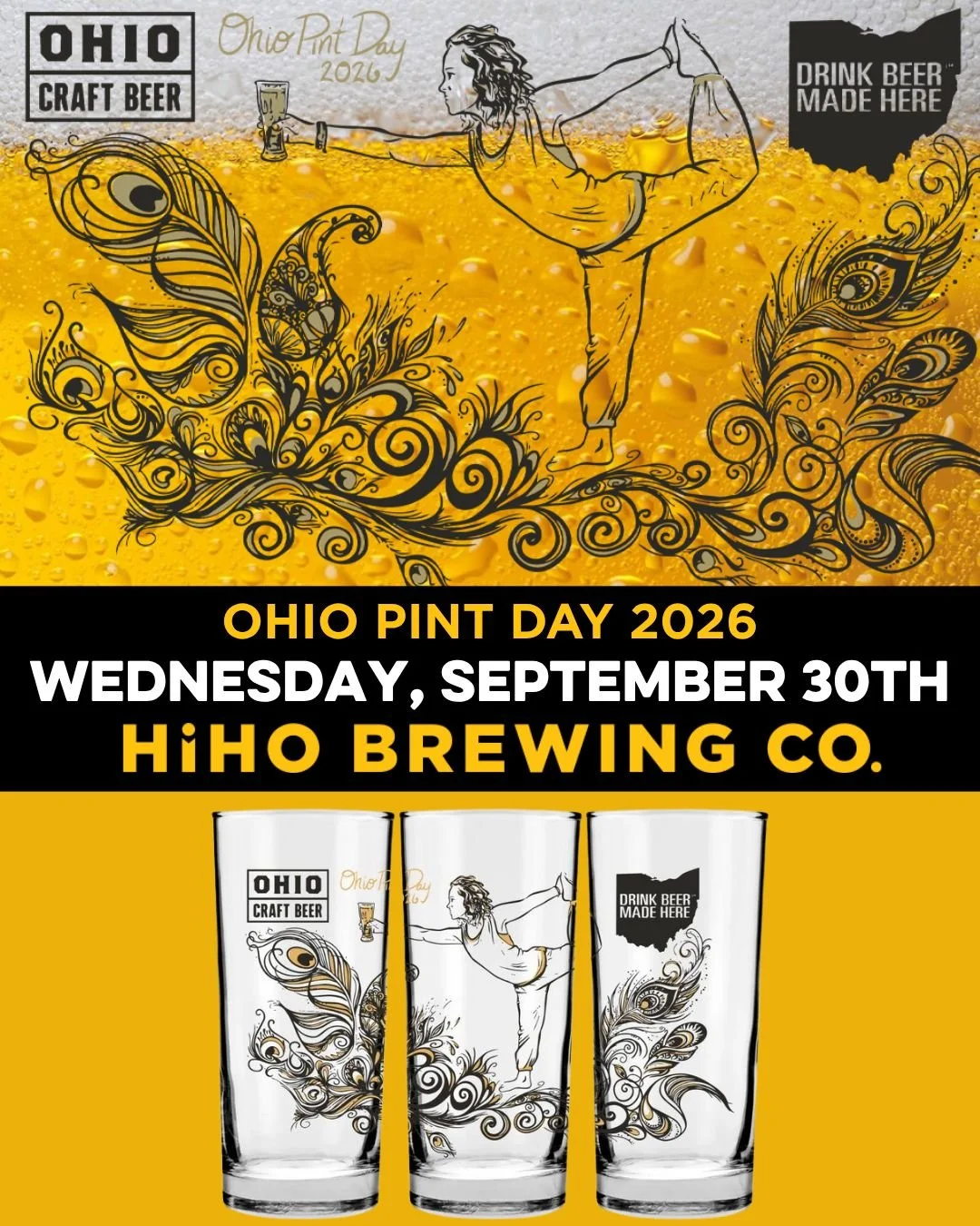Ohio Pint Day 2026 at HiHO!🍻

Come grab the official 2026 Ohio Pint Day glass Wednesday, September 30th!

$12 for the glass filled with any HiHO beer. 

We are proud to be a part of this statewide event celebrating Ohio Craft Beer! Swing by, fill yo