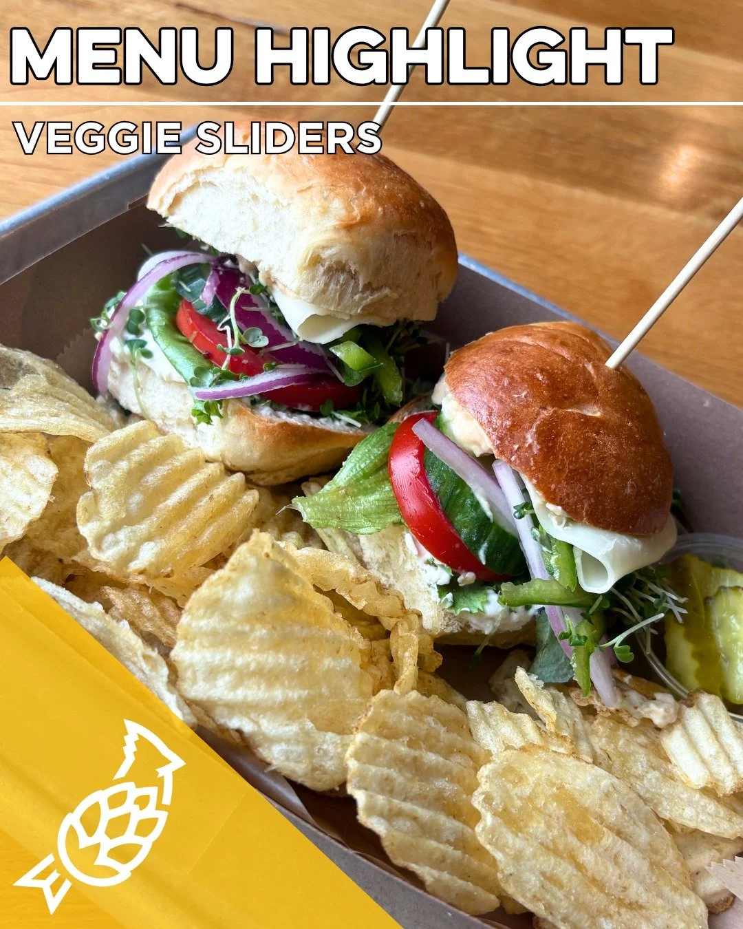 New  Veggie Sliders!🌱

Featuring house-made hummus, cucumber, green pepper, red onion, tomato, lettuce, local microgreens, provolone cheese and whipped roasted garlic cream cheese on fresh baked Brioche buns. 

Stop in this week to try them!🍻
Tapro