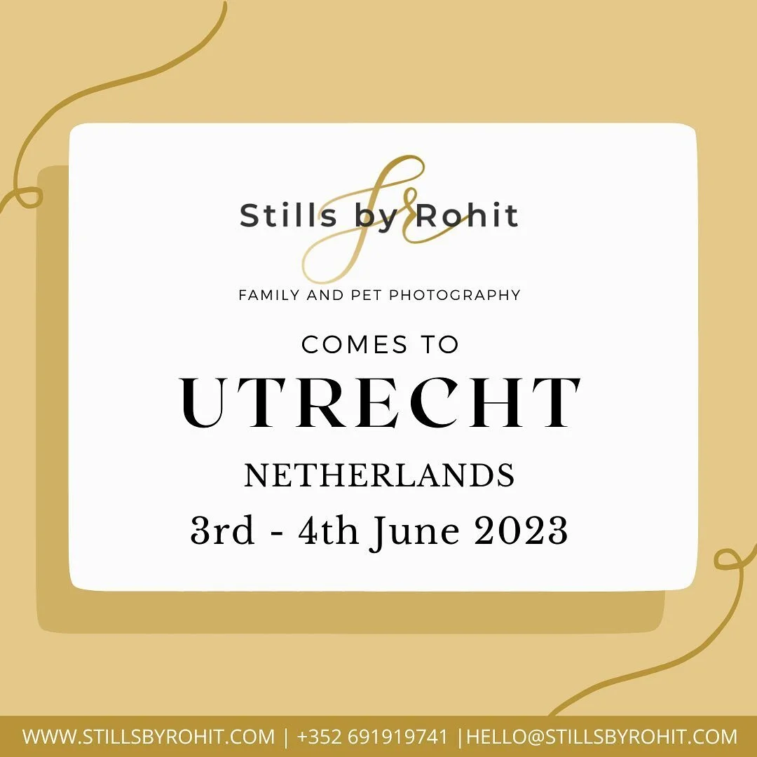 @stillsbyrohit comes to UTRECHT for shoots 

Be it milestones like maternity, wedding, birthdays, anniversaries, or just the family that loves to be together, I capture all these moments for the family photographically in ways that are special and pe